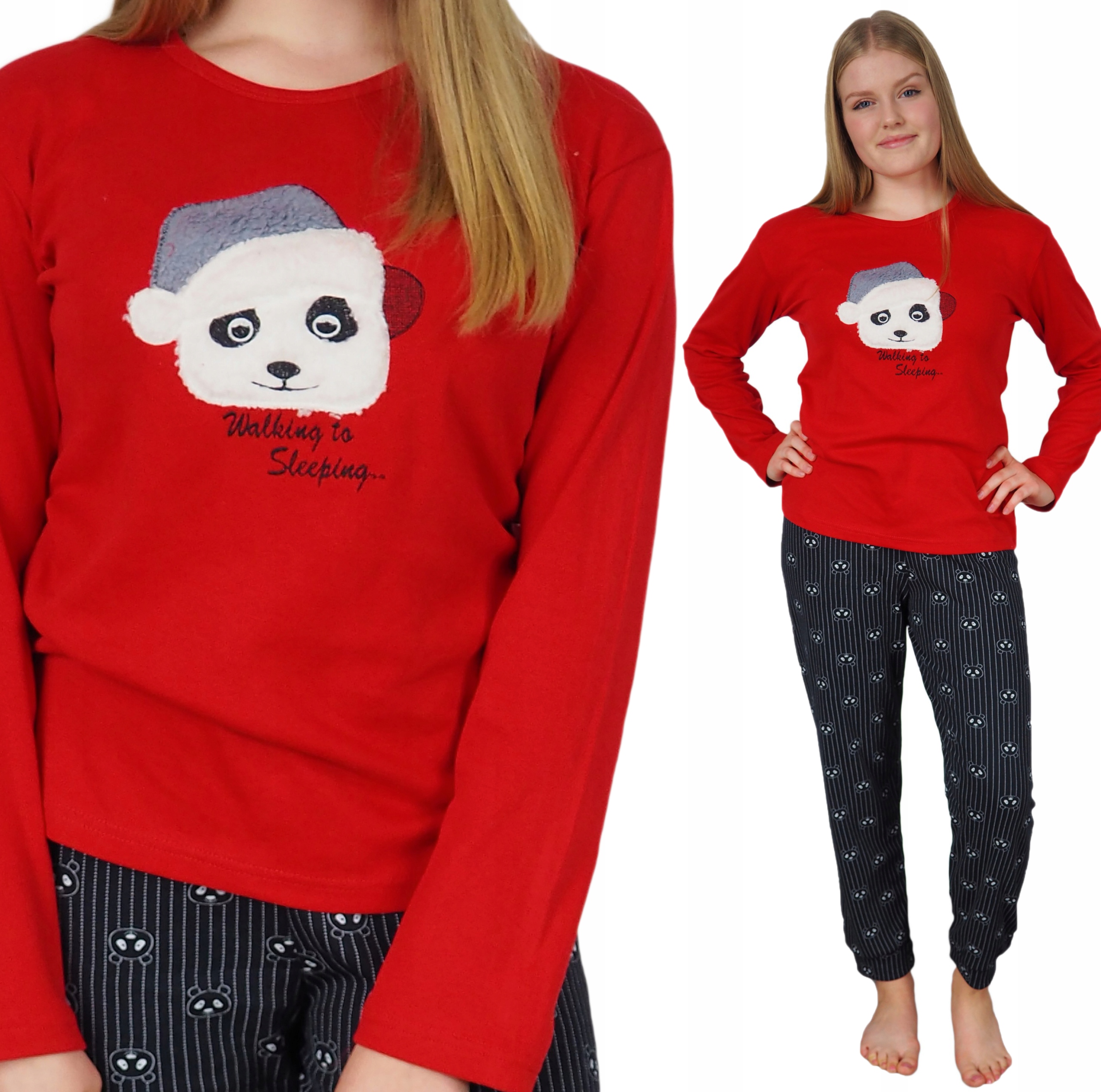 

Piżama damska L (40) Gruba Bawełna panda Przent L