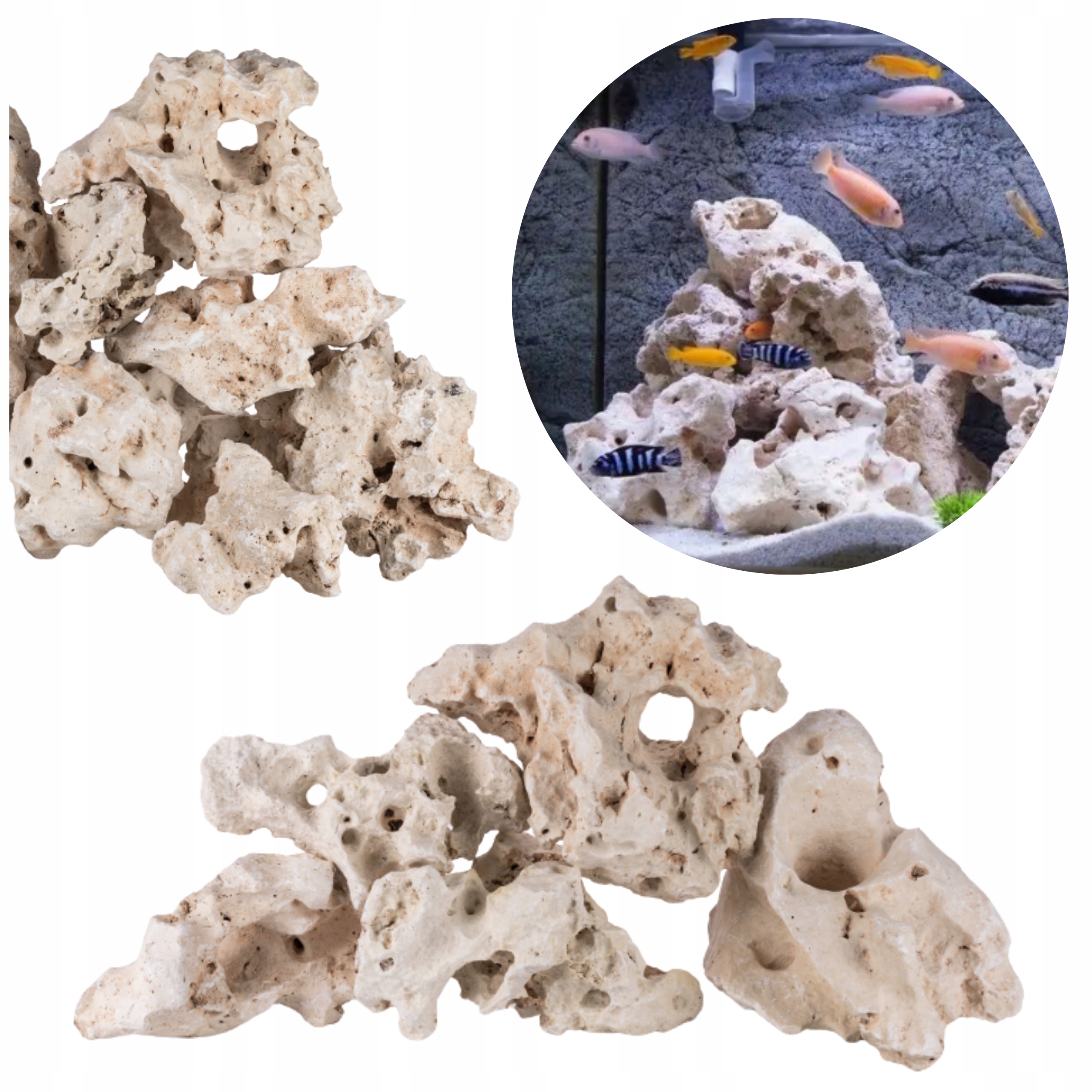 Filipínský Vápenec Sada Skal Pro Akvárium 10 Kg