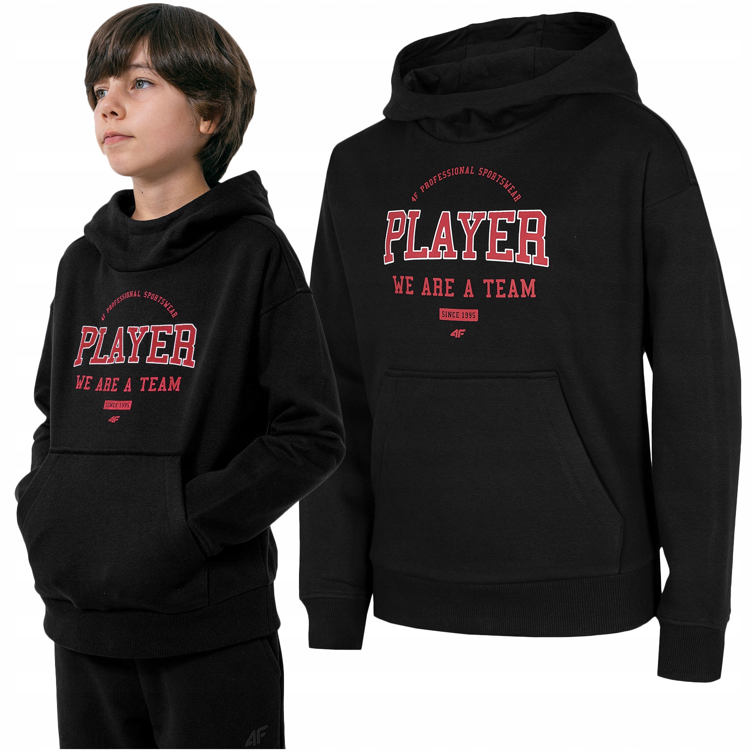 

Bluza z Kapturem Kangurka 4F junior JBLM006 158