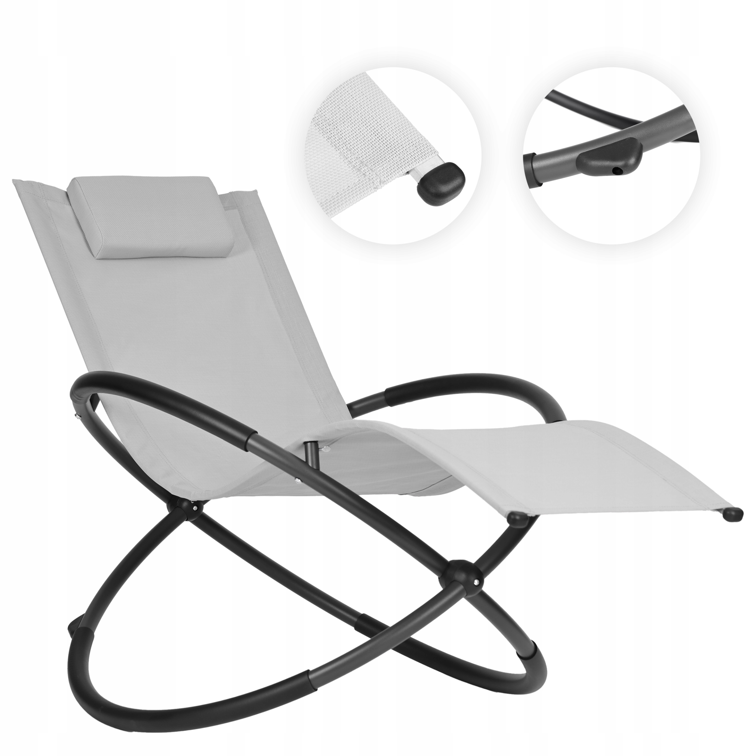 Fotel Bujany Leżak Ogrodowy Leżanka Bujana na Taras Balkon Zero