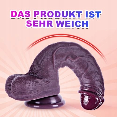 DILDO KING Realistyczny Czarny Dildo 28cm Silikonowy Z Przyssawką — miniatura 2
