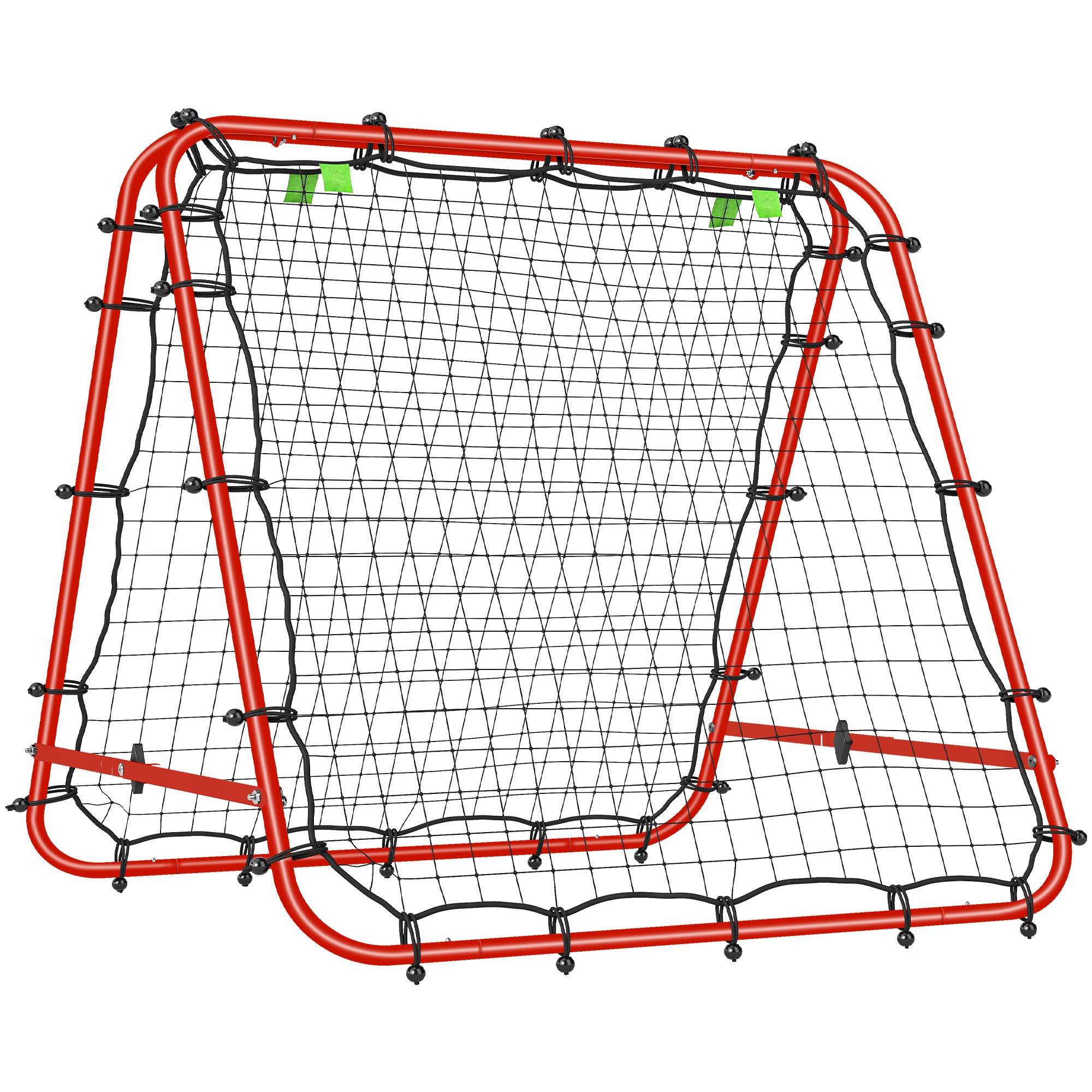 Skládací fotbalový rebounder, červený, 100 x 68-95 x 90 cm