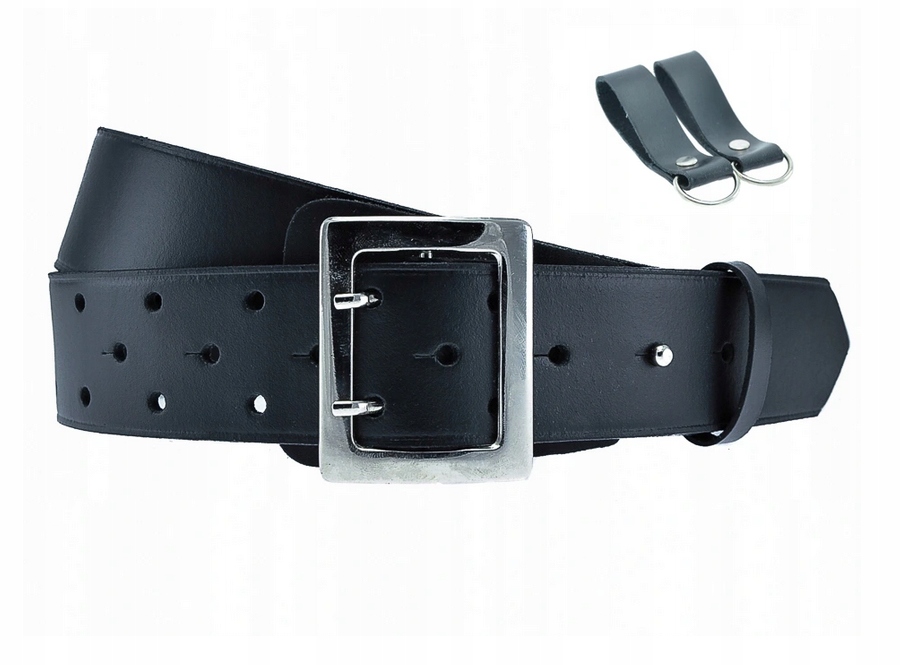 SKÓRZANY Pas WOJSKOWY oficerski POLICYJNY 135| XXL