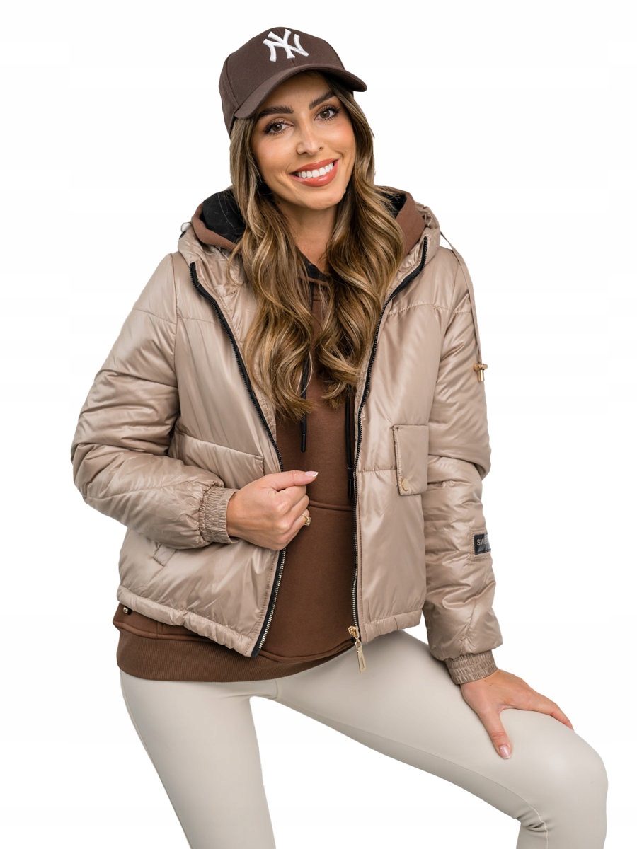 Dámská Přechodová Bunda Béžová B8216 Denley_xl