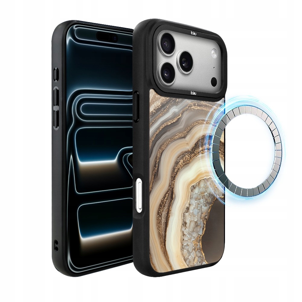 Etui do iPhone 17 Pro Max Ibizu DropGuard Matt z MagSafe, Miodowy Agat