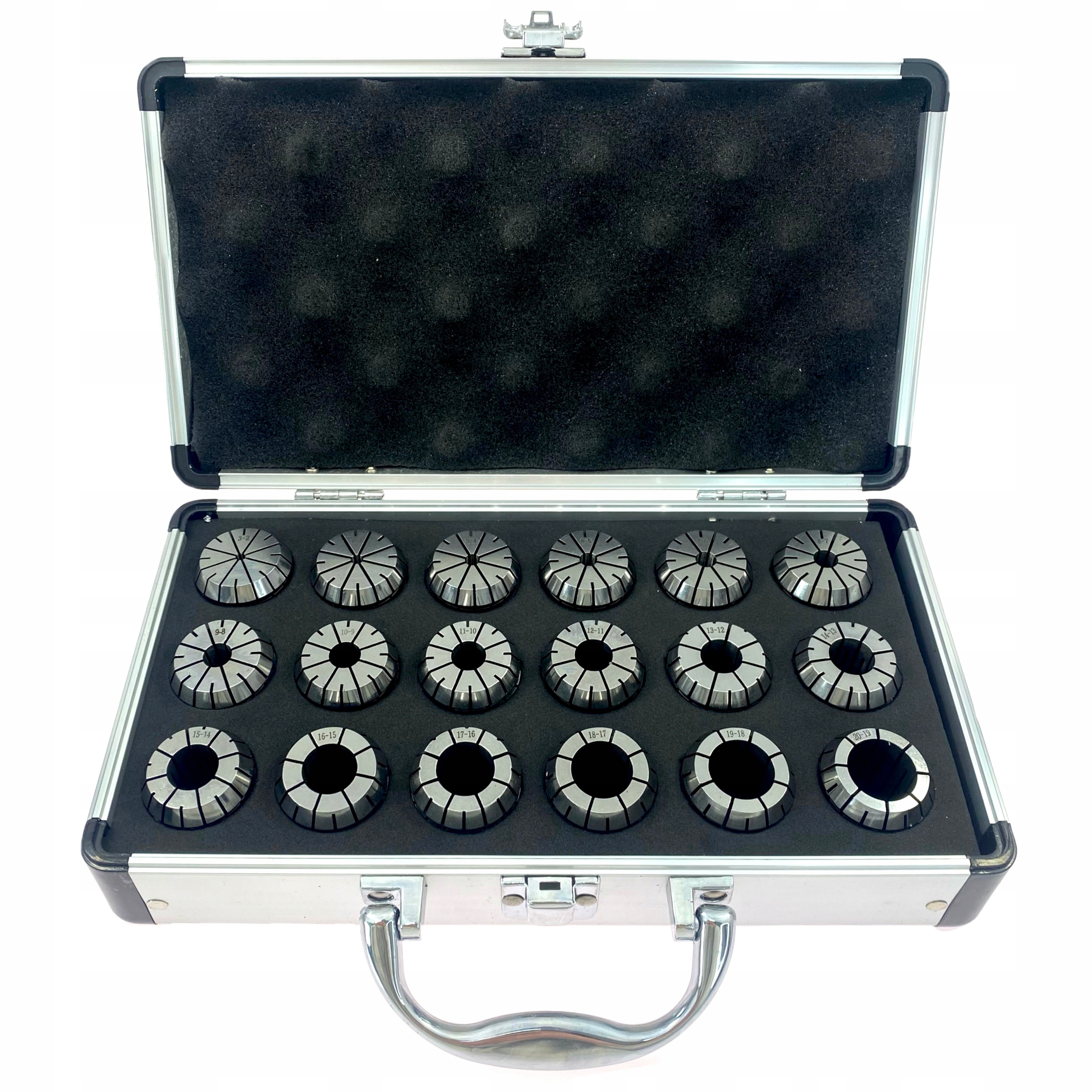 KOMPLET TULEJEK ZACISKOWYCH ER32 zestaw 18 sztuk Marka Andrex