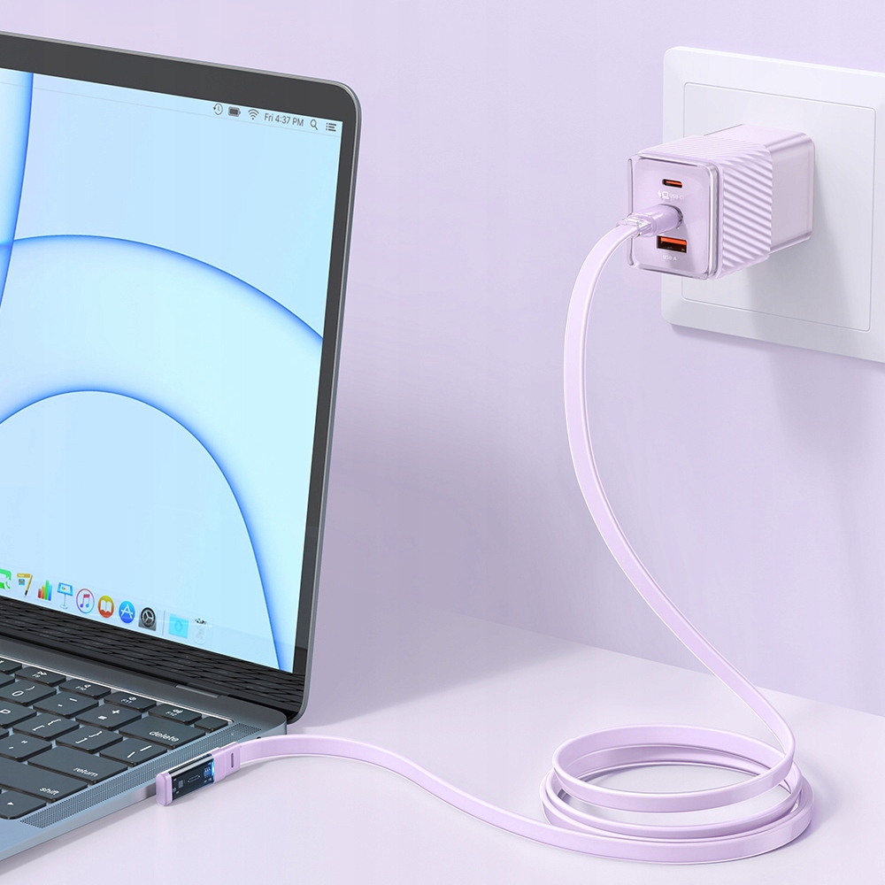 MCDODO KABEL USB-C KĄTOWY SZYBKIE ŁADOWANIE USB TYP C 3A 65W NIEBIESKI 2M Kod producenta CA-3455