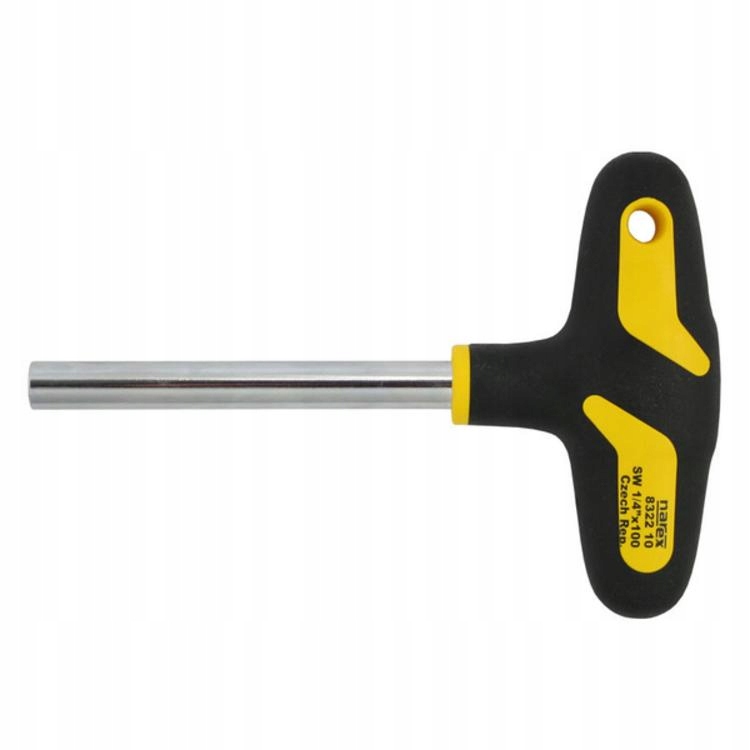 Wkrętak 1/4" x 10 x 90 magnetyczny do nasadek z uchwytem T 8322 10 S