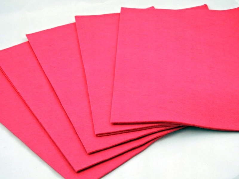 Sada dekoračních filců na zdobení Plst Dekorativní 30x40 cm Purpurová 10 Ks
