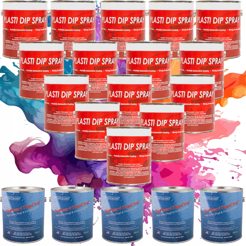 Plasti Dip PlastiDip stredný set perleťový lesk odstrániteľný lak 21 litrov