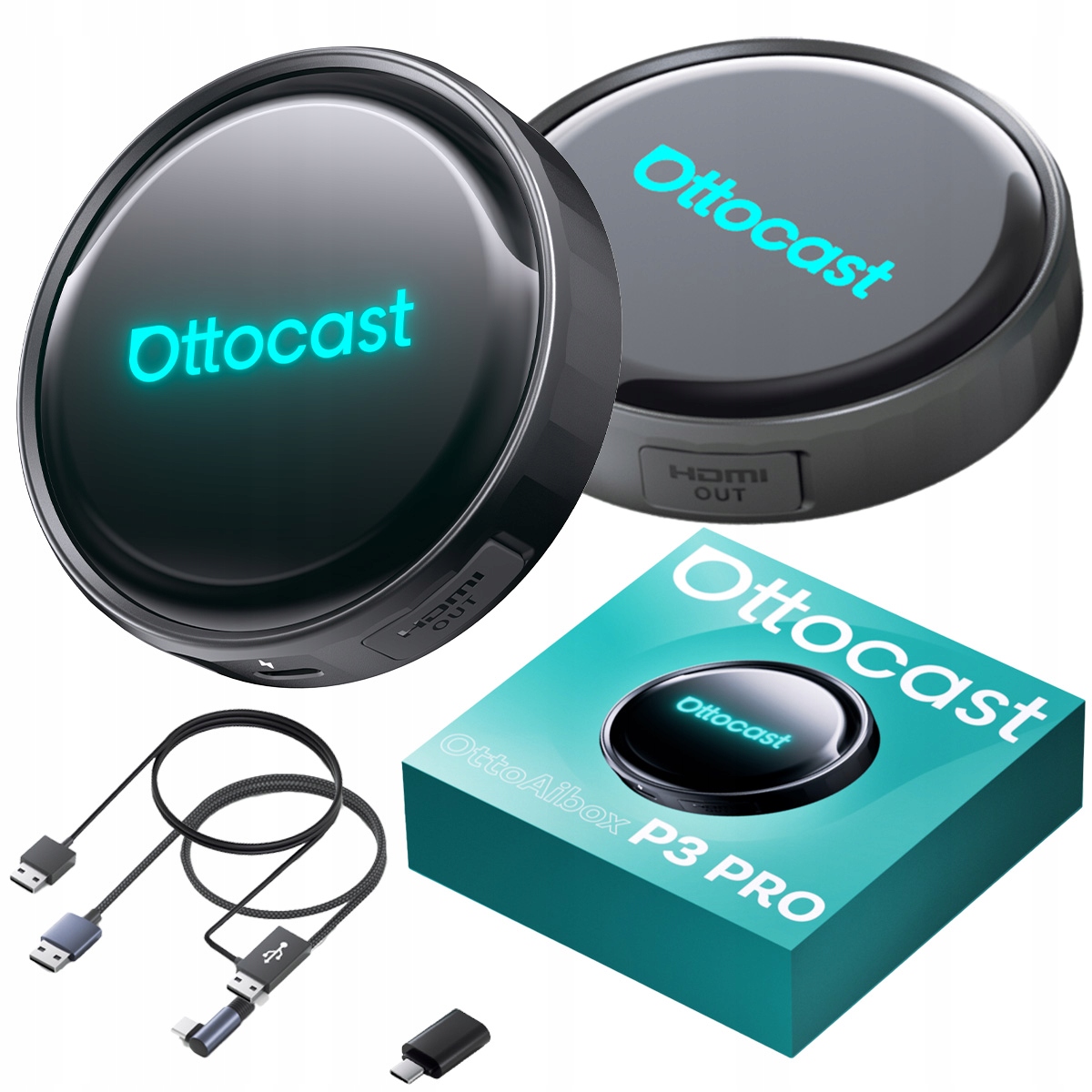 Adapter CarPLAY Ottocast Ottoaibox P3 Pro Bezprzewodowy Android Auto