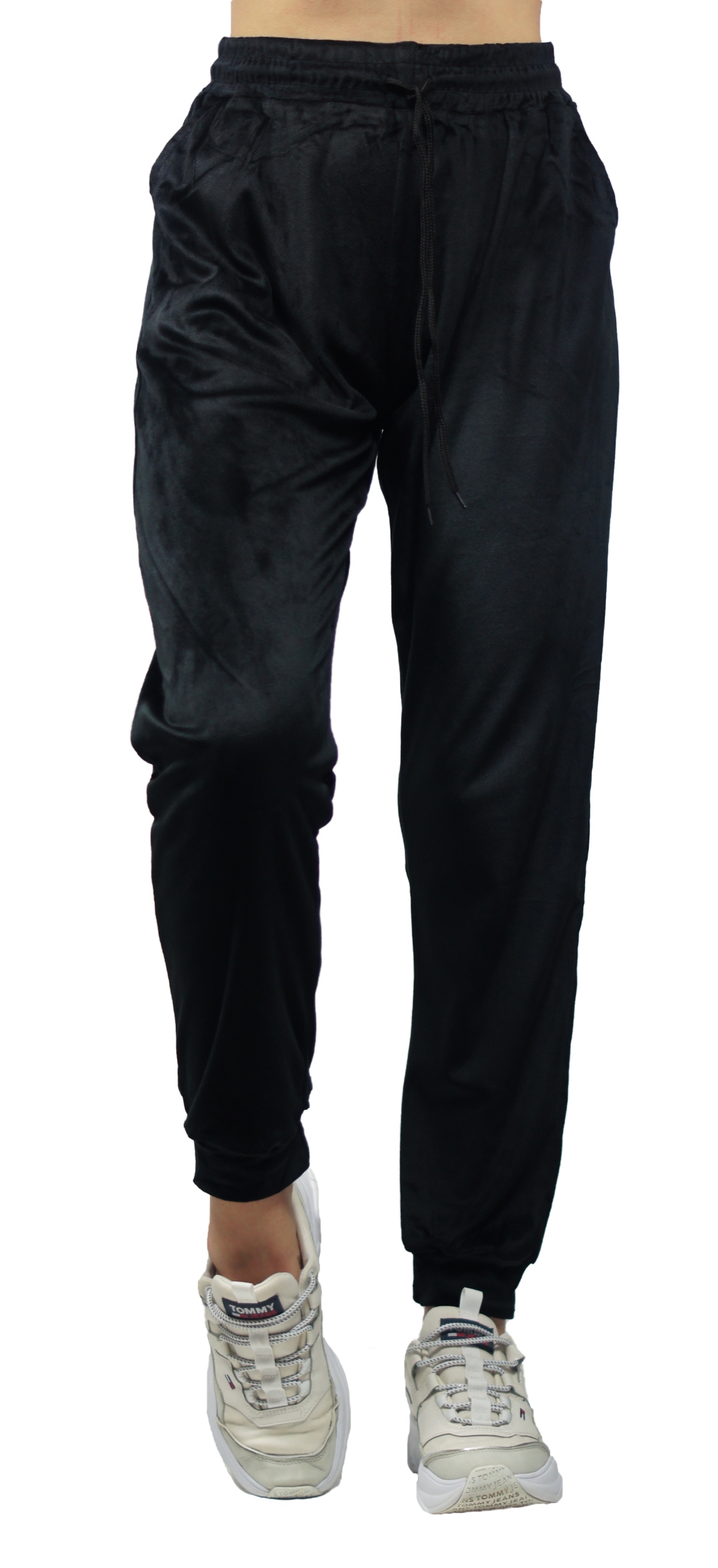 PRĄŻKOWANE SPODNIE DRESOWE WELUROWE D907 r.XL/2XL Marka inna