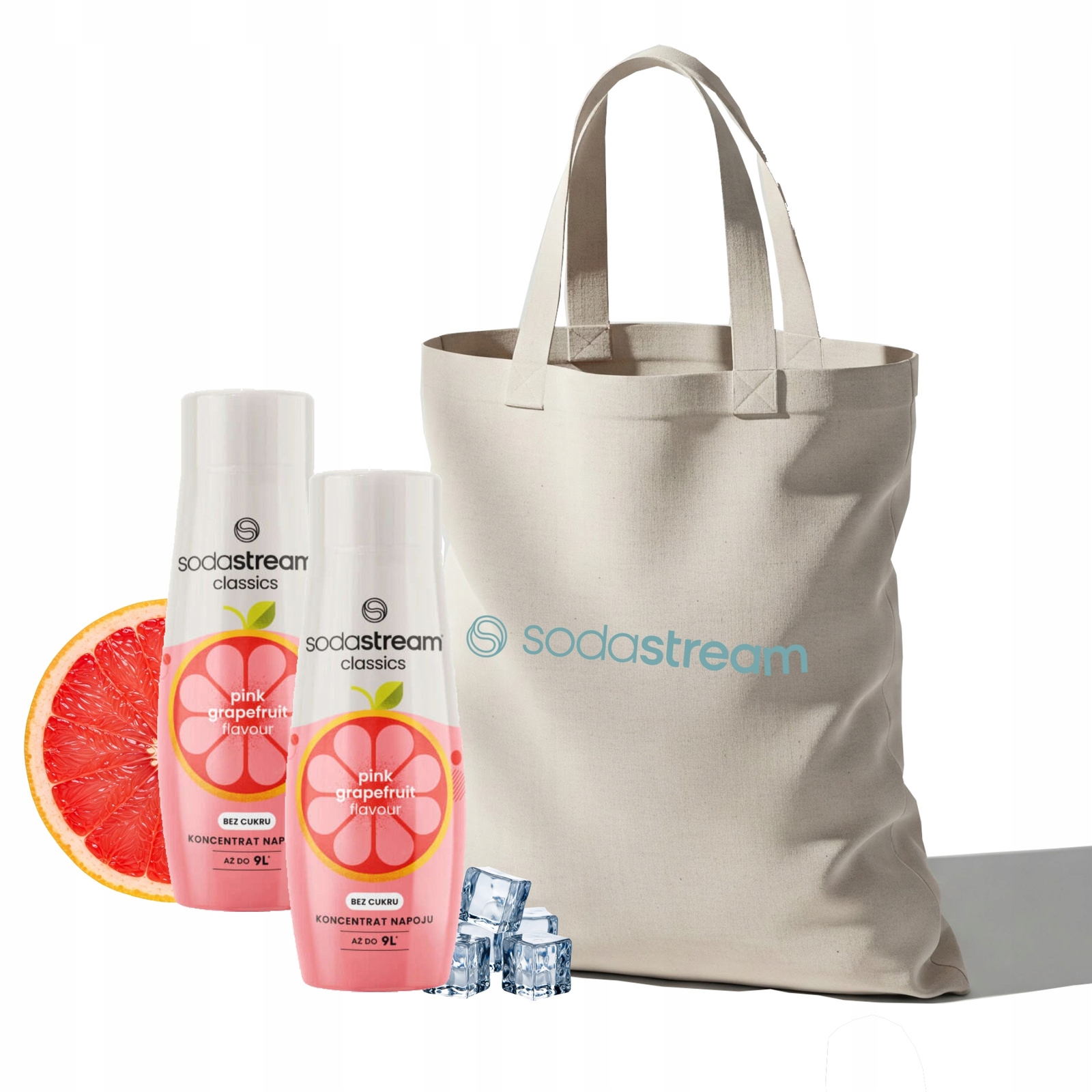 Zestaw Syrop koncentrat Soda Stream Pink Grapefruit 2x440ml Torba