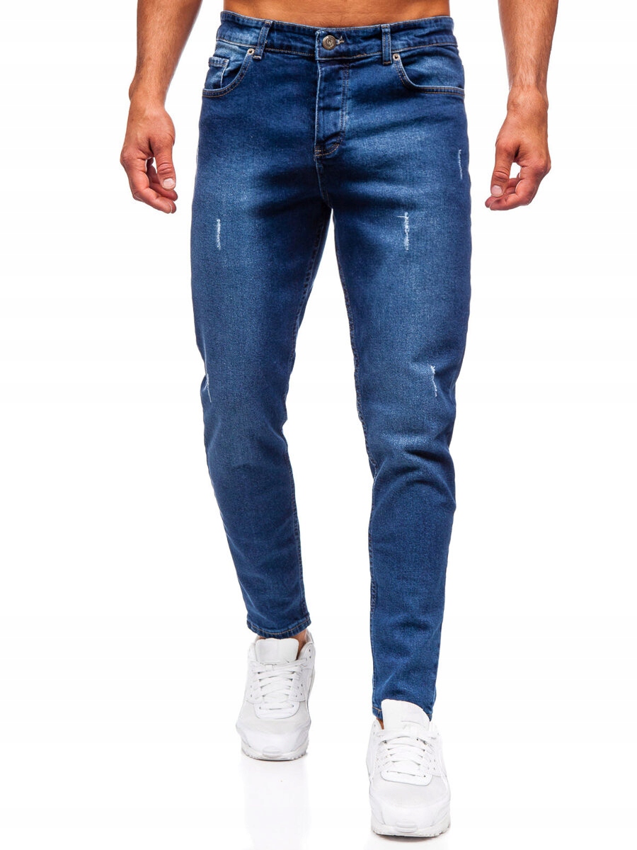 Pánské Džínové Kalhoty Slim Fit Tmavě Modré 6558 DENLEY_32/M