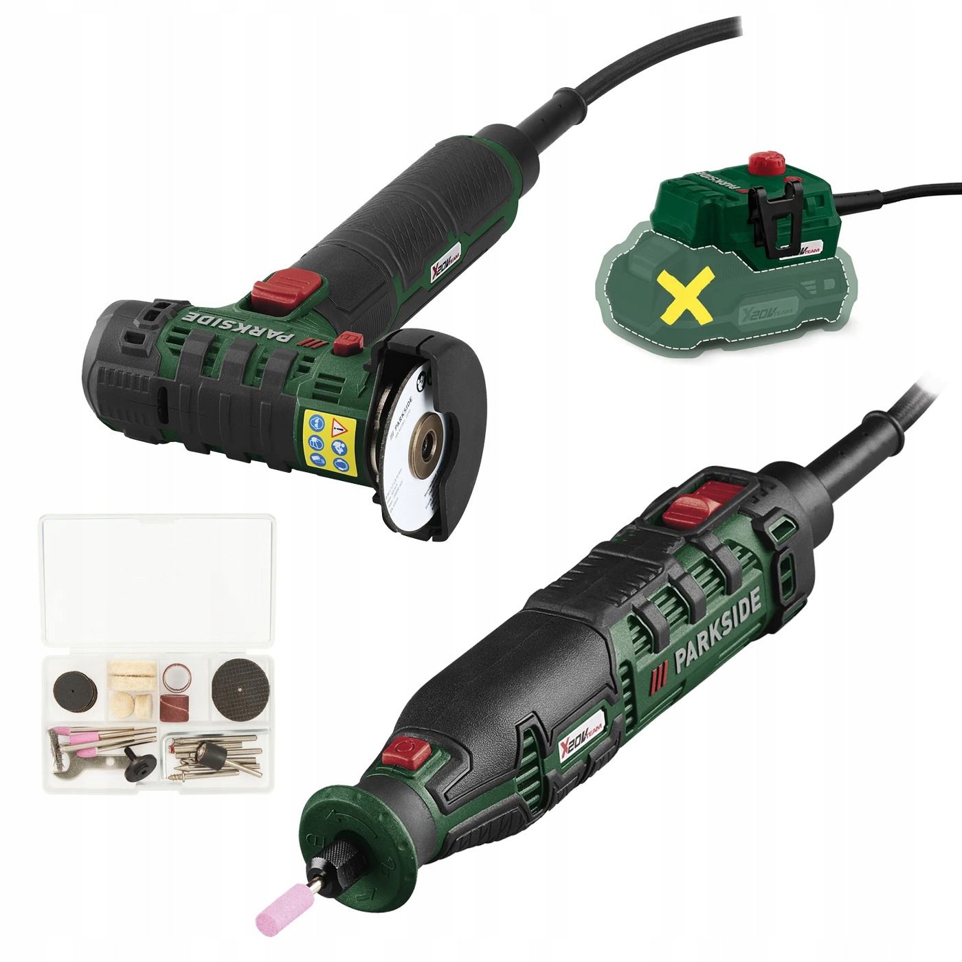 Přesná Multifunkční Bruska Parkside Pmbsa A1 20 V Kufru 32 Ks