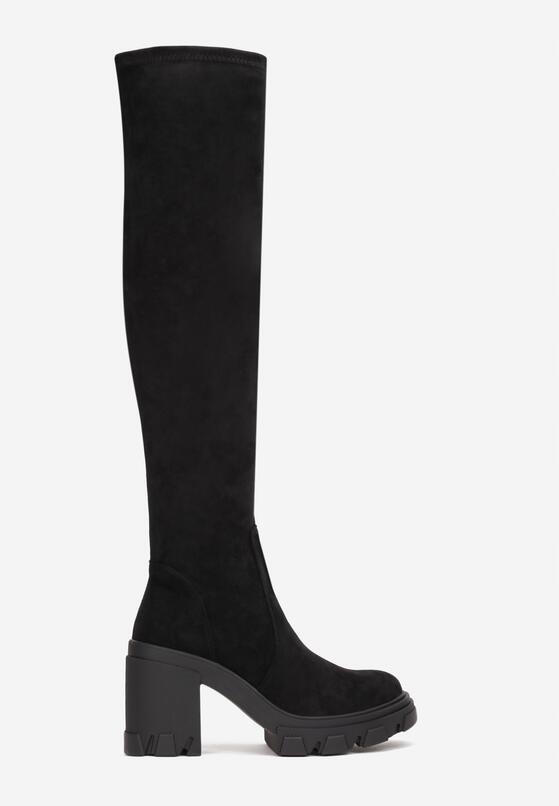 Dámské kozačky na platformě za koleno J.Wolski 36