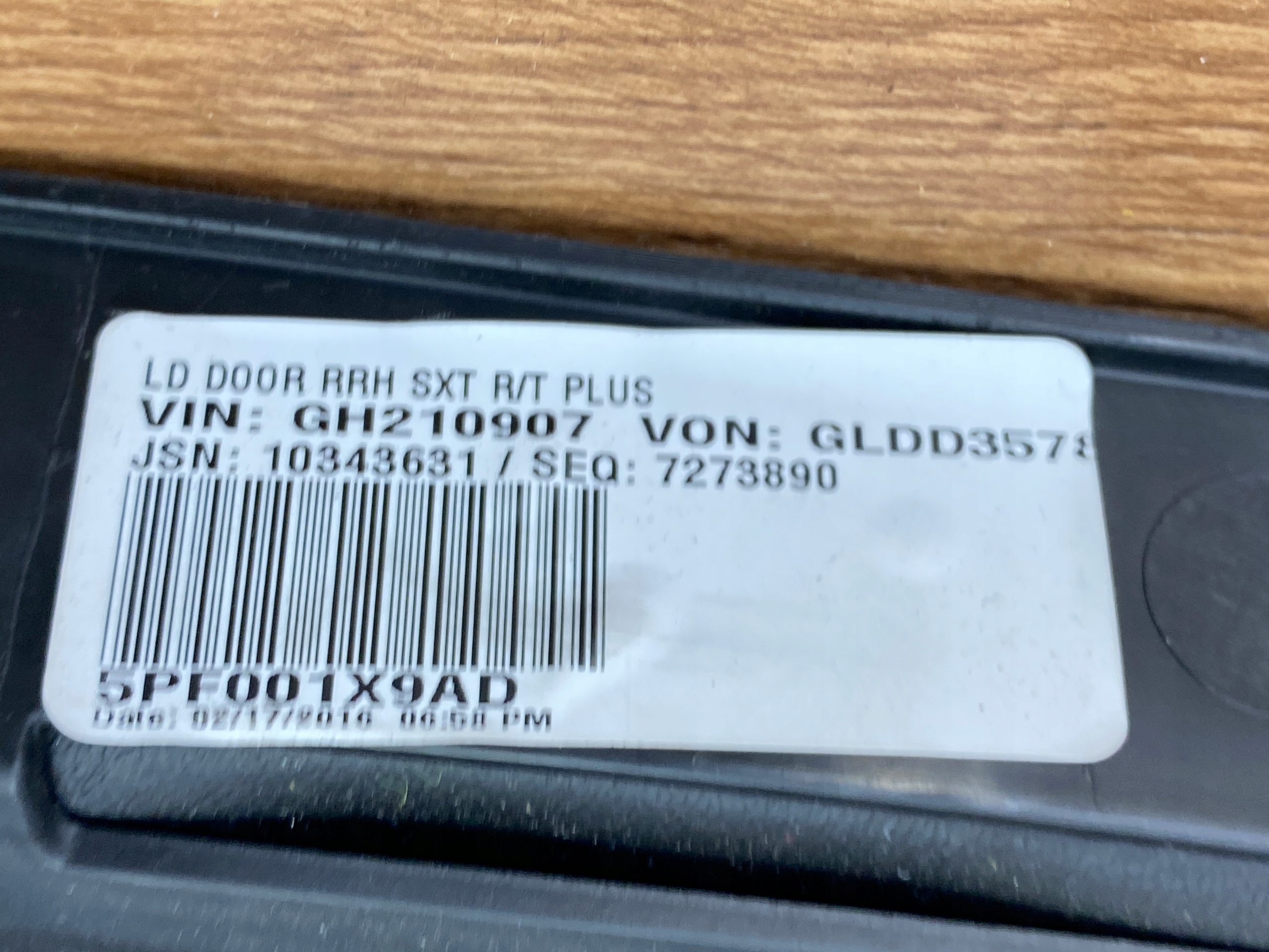 side door right rear part Dodge Charger 2015+ USA