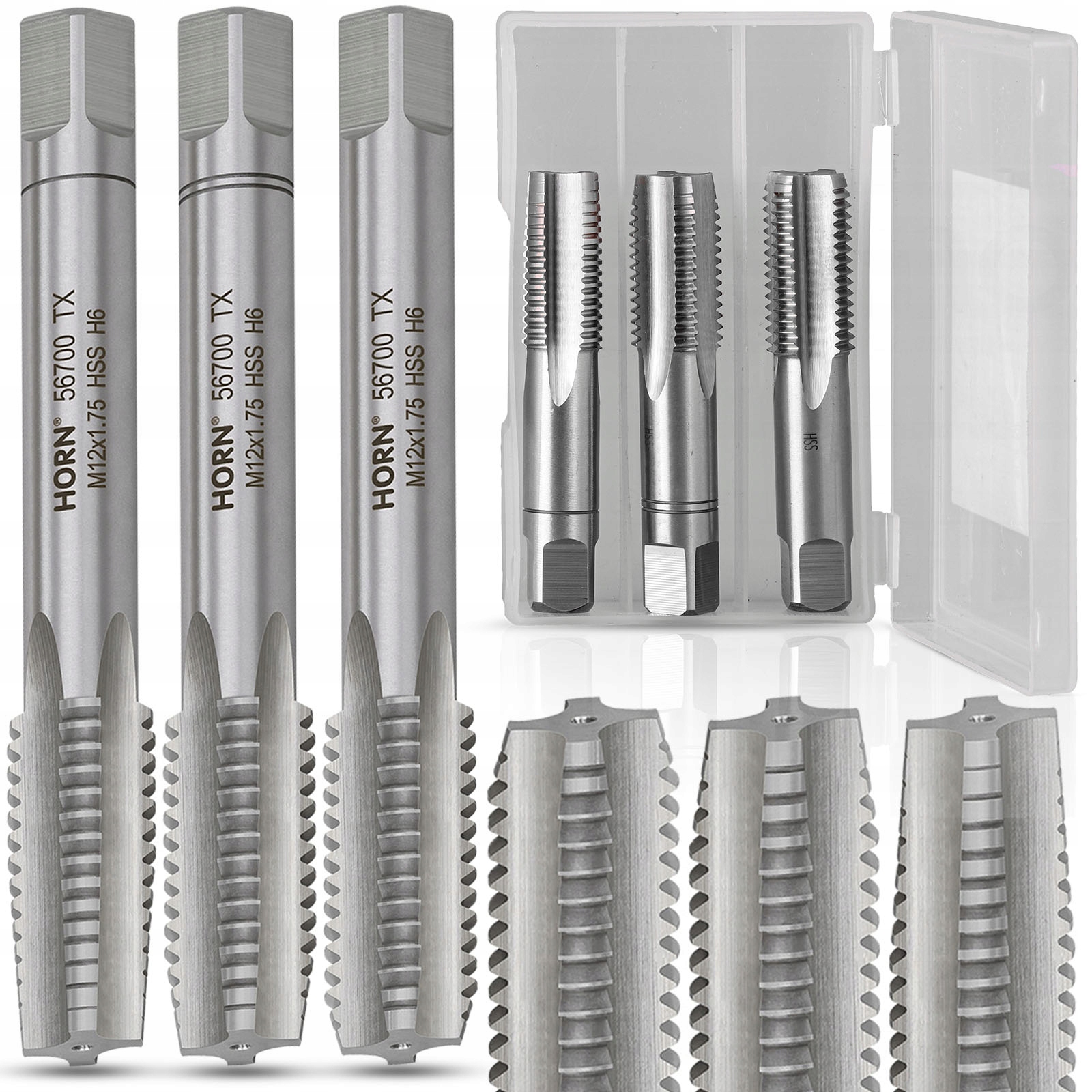 

Gwintownik M12 Hss Gwint M12x1.75 mm Komplet 3szt