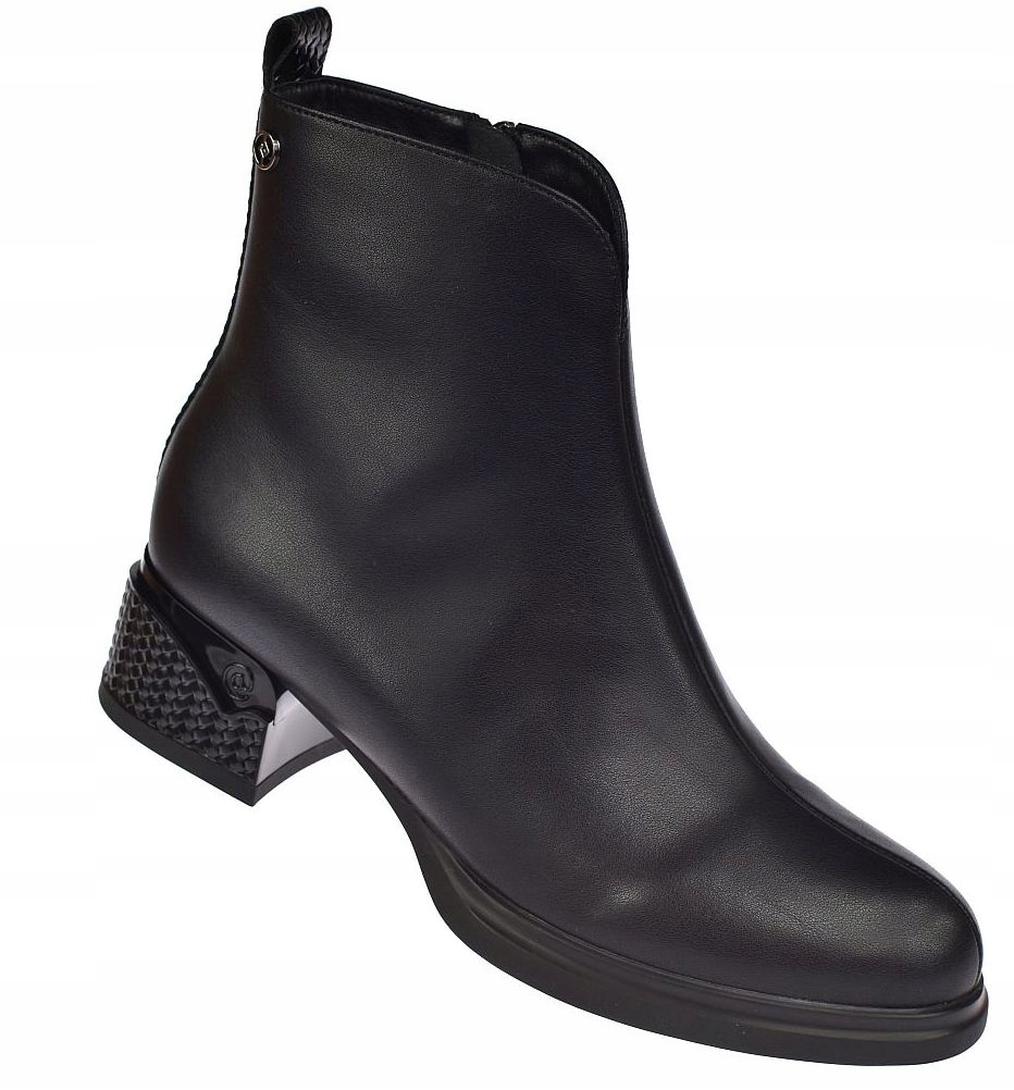 Dámské kotníkové boty černé JK/B-3-201 – elegantní a pohodlné vel 39