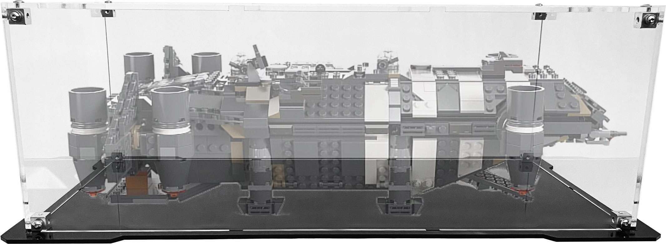 Vitrína s černou základnou pro stavebnici Lego 75374 Star Wars Onyx Cinder
