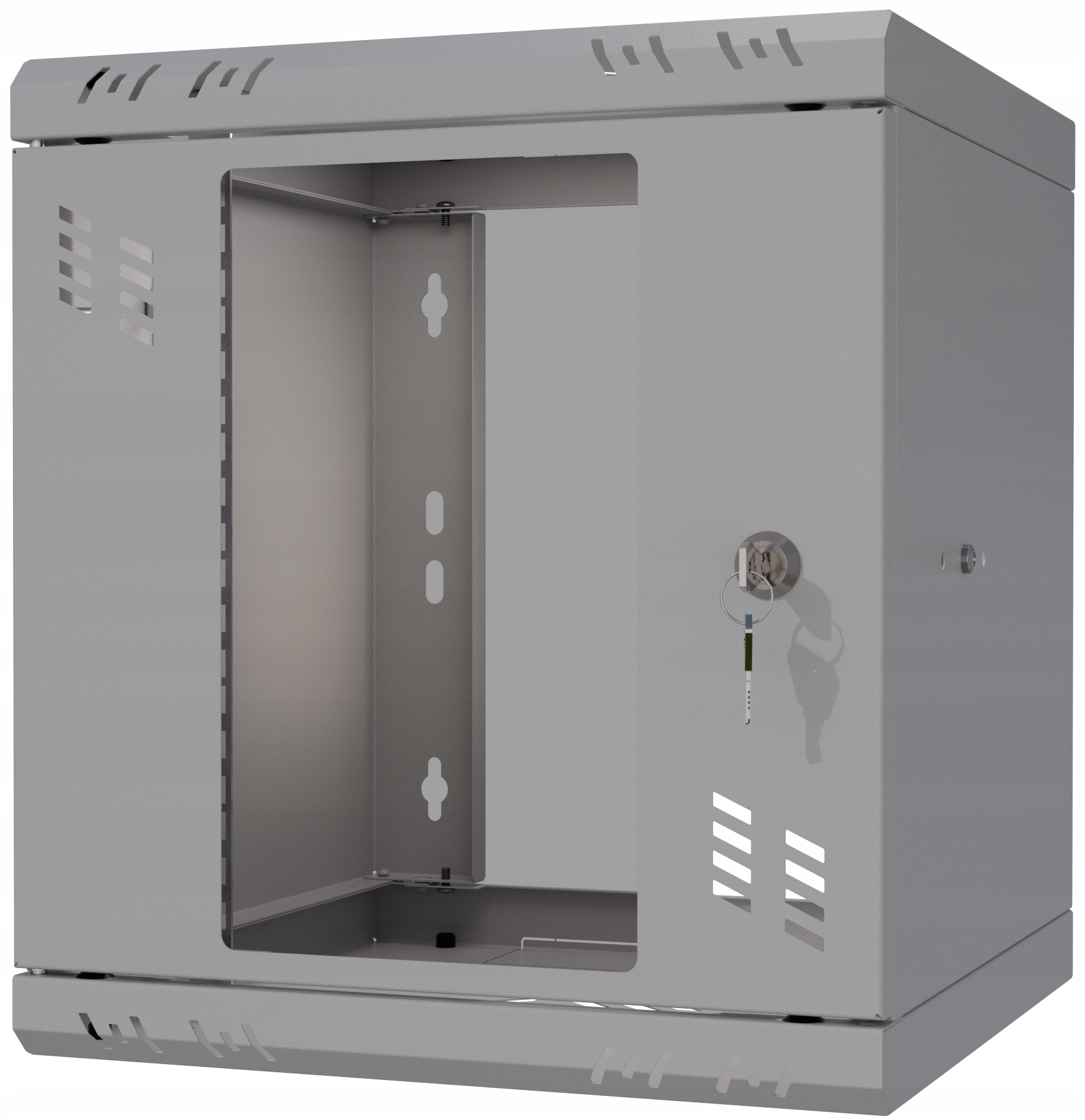 Skříň Serverová Rack 10" 6U 300 mm Dveře se sklem Šedá Stalflex