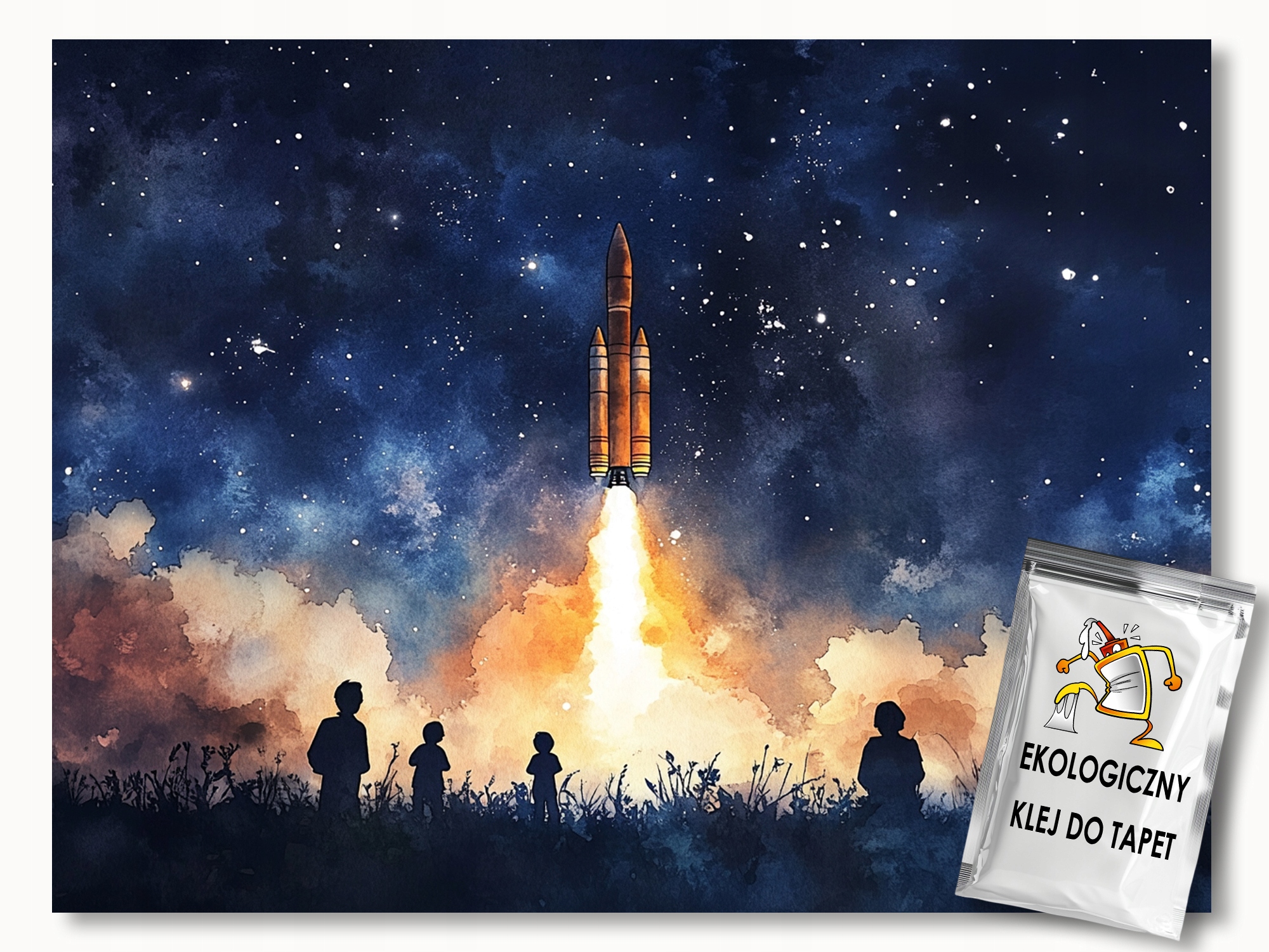 Fototapeta Flizelina Vesmír Hvězdy Raketa Start Cestování 400x280 155g
