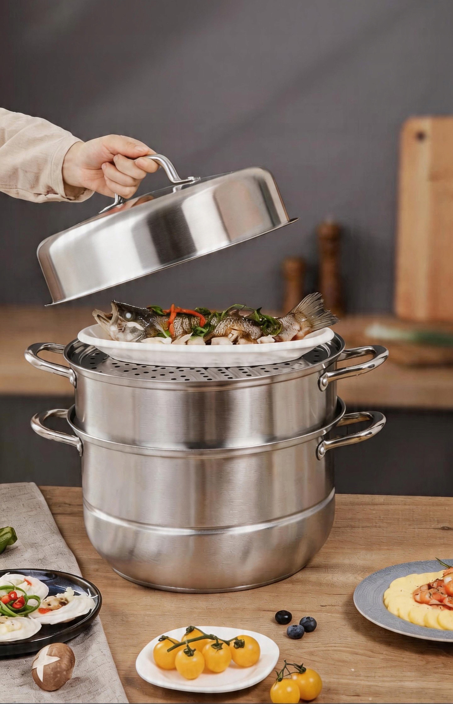 Hrnec na páru Ocel 316 10L 28cm Indukční plyn