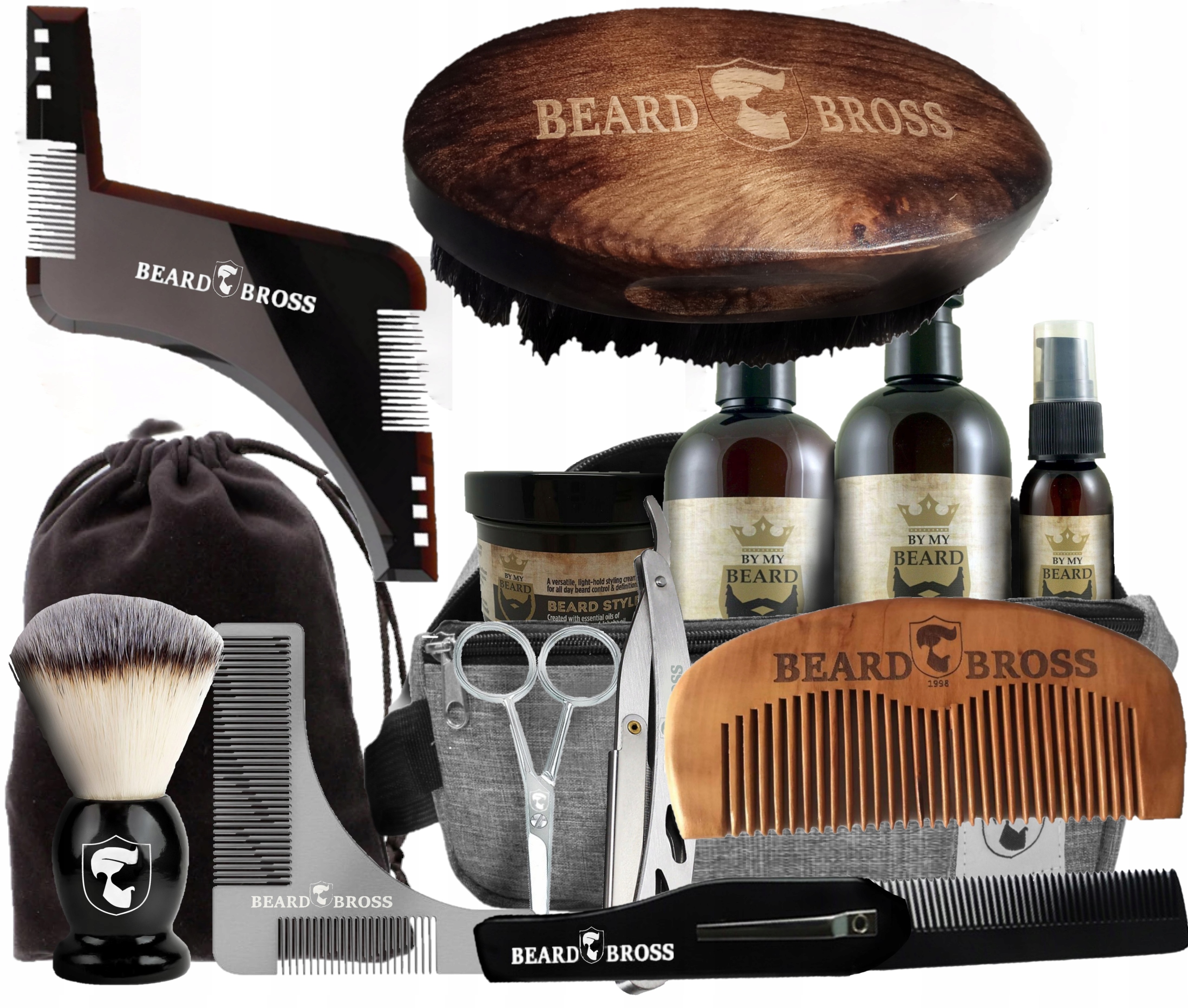 

Zestaw Brzytwa Szczotka Grzebień Olejek do Brody