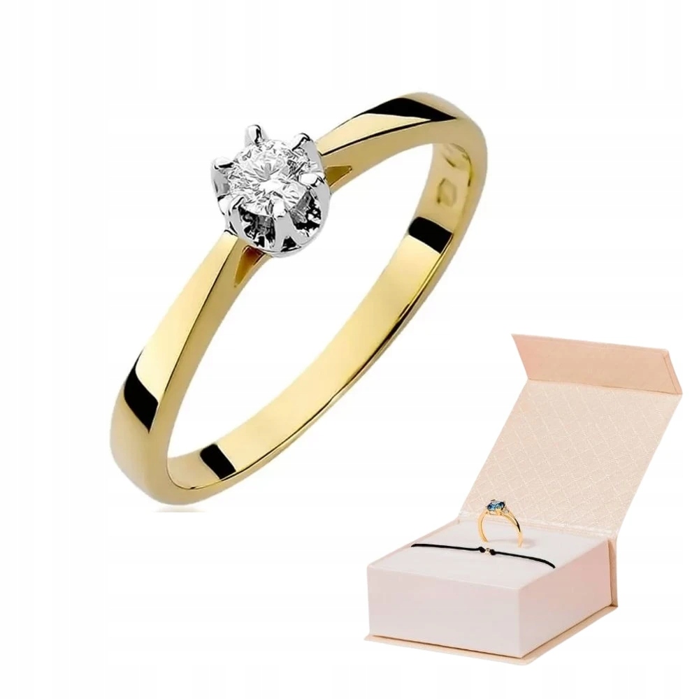 Zásnubní Prstýnek s briliantem 0,12ct zlato 585 Zlatý náramek