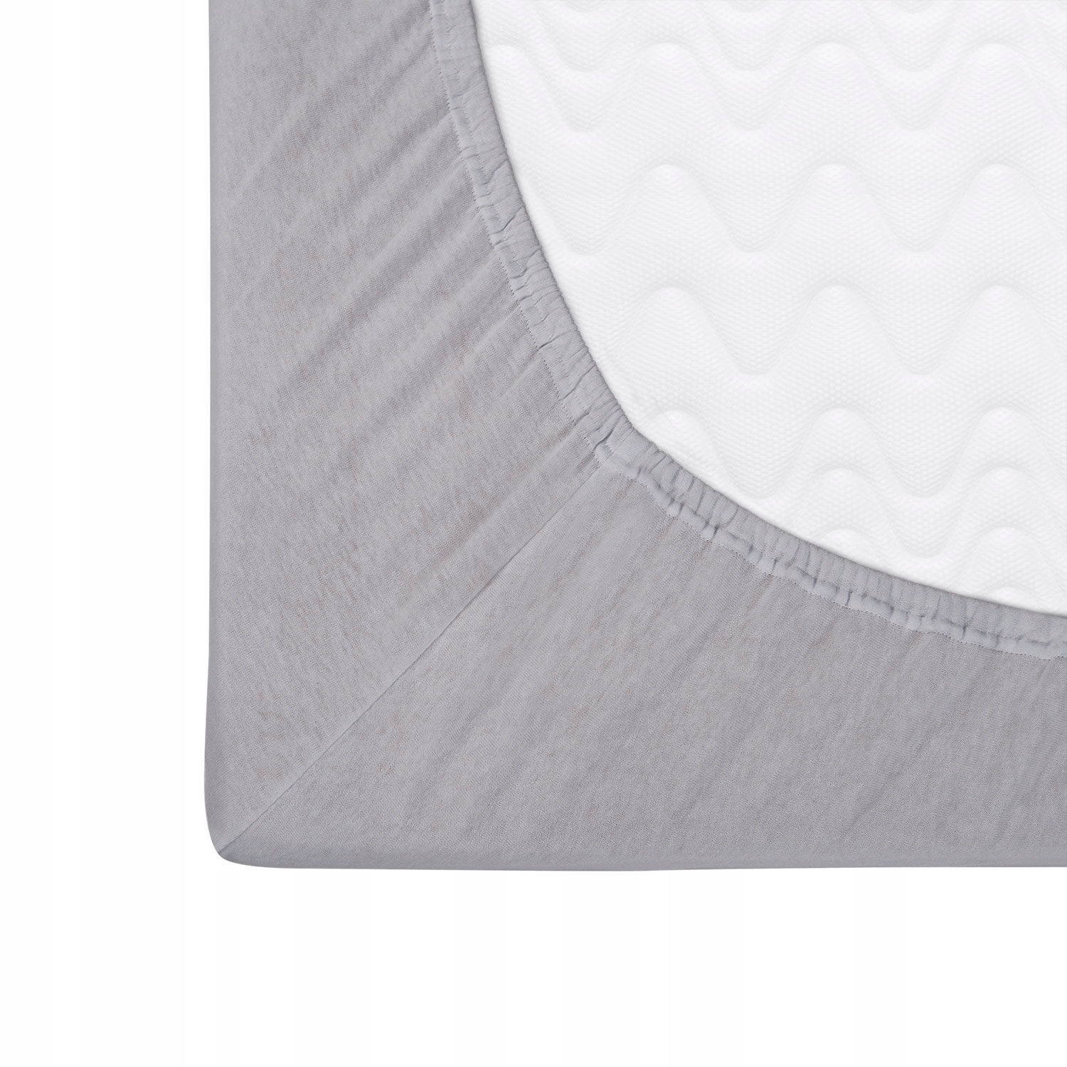 Prześcieradło jersey z gumką 130/140x200 popiel