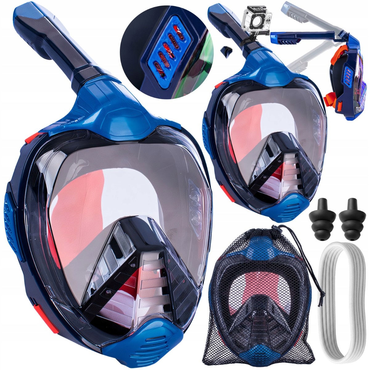 Potápěčské Brýle Pro Potápění A Šnorchlování Na Celý Obličej Do Vody L/XL Celoobličejová