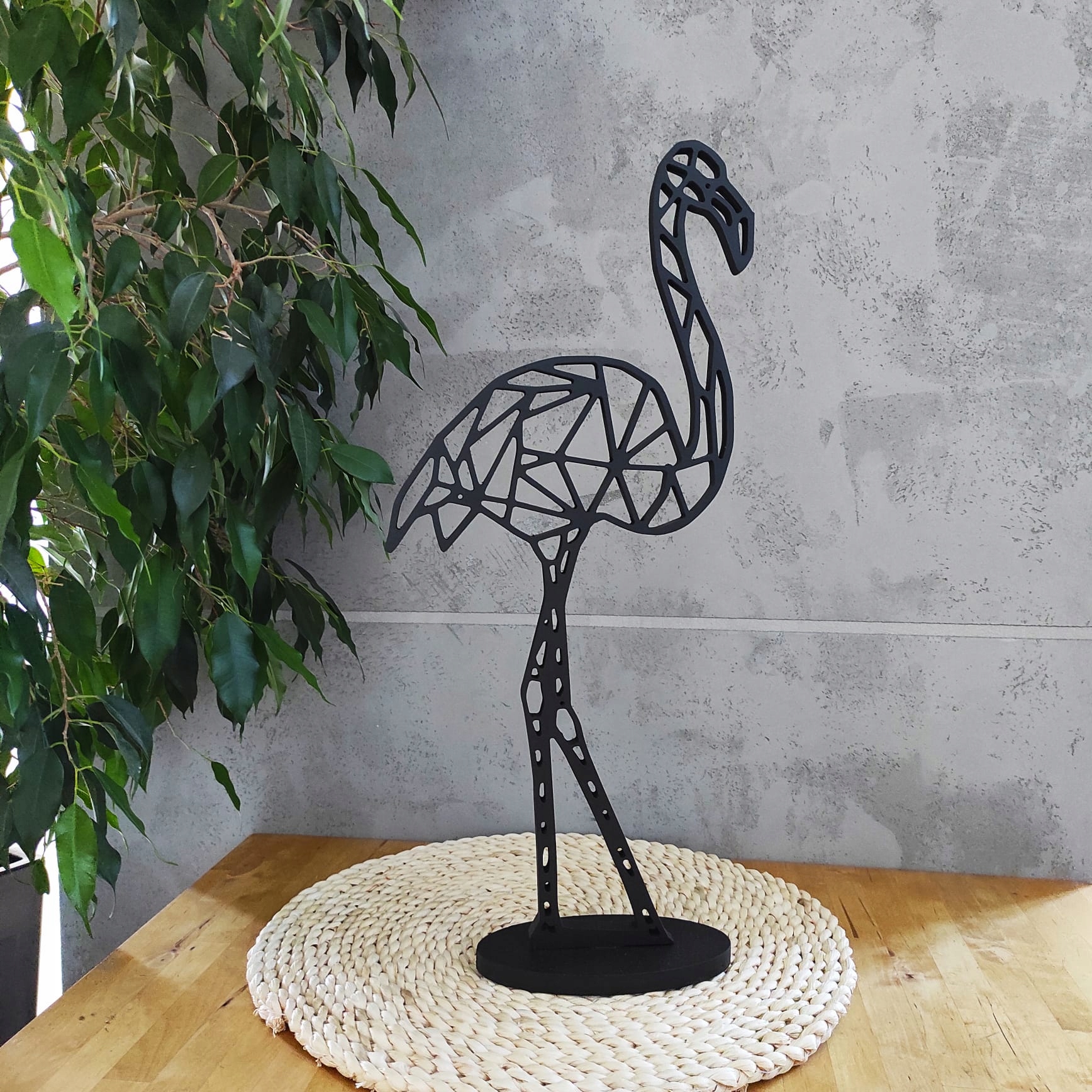 DEKORACJA STOJĄCA Graficzny flaming 59x26 cm