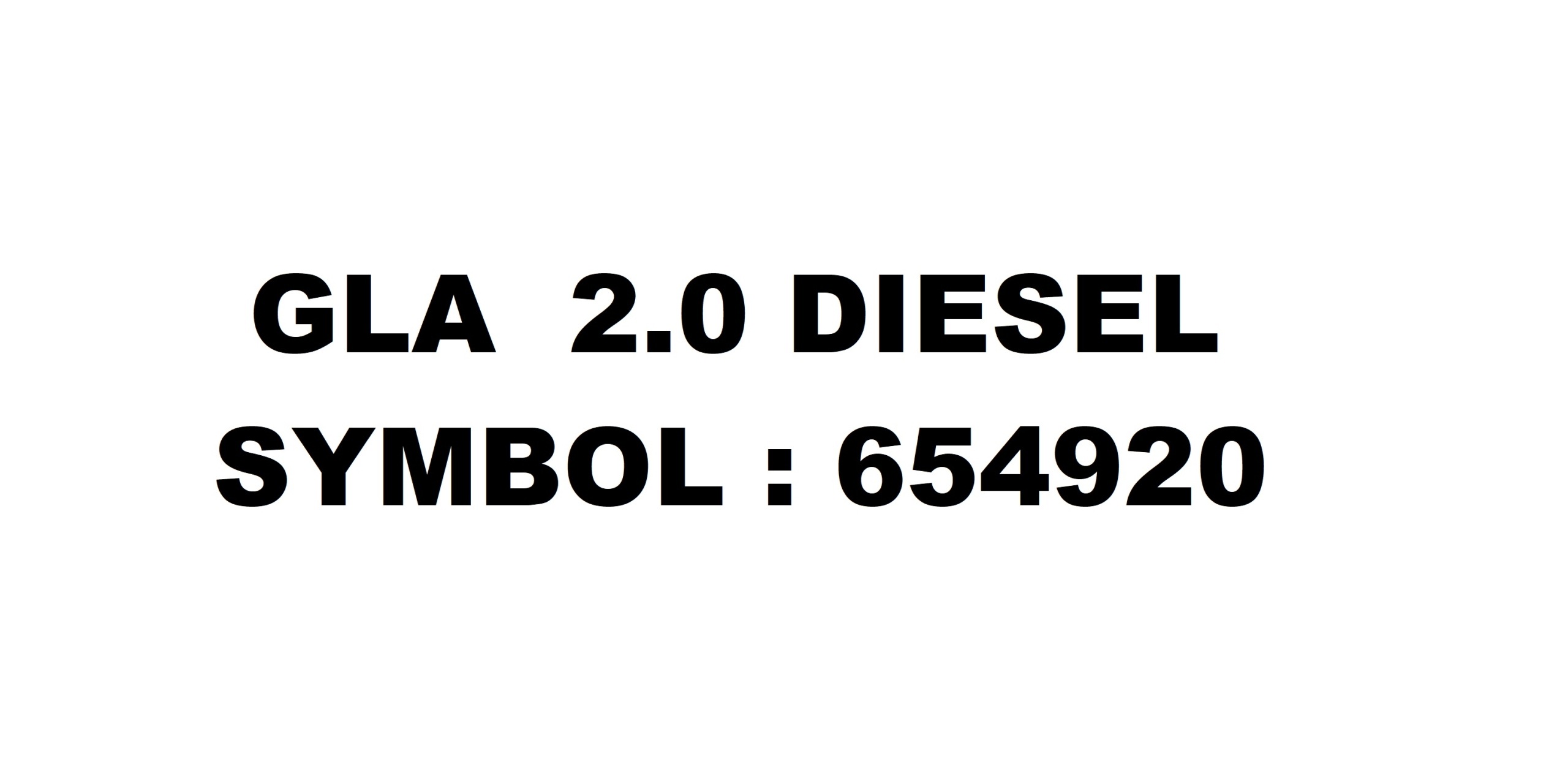 engine MOTOR unprotected pillar MERCEDES GLA 2.0D 654920