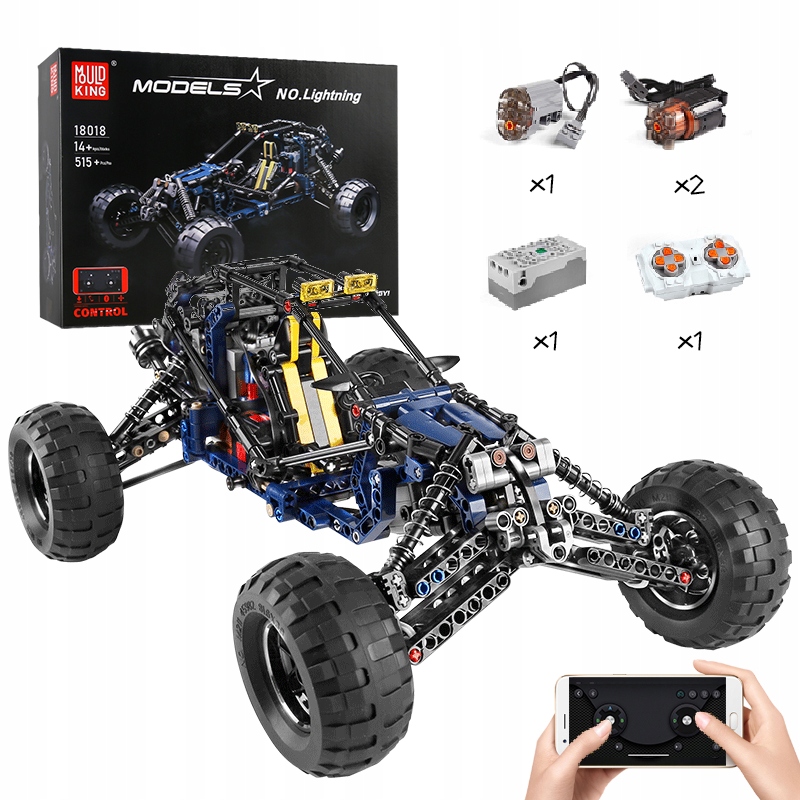 

Mould king Technic Blue Lightning Buggy Rc Model