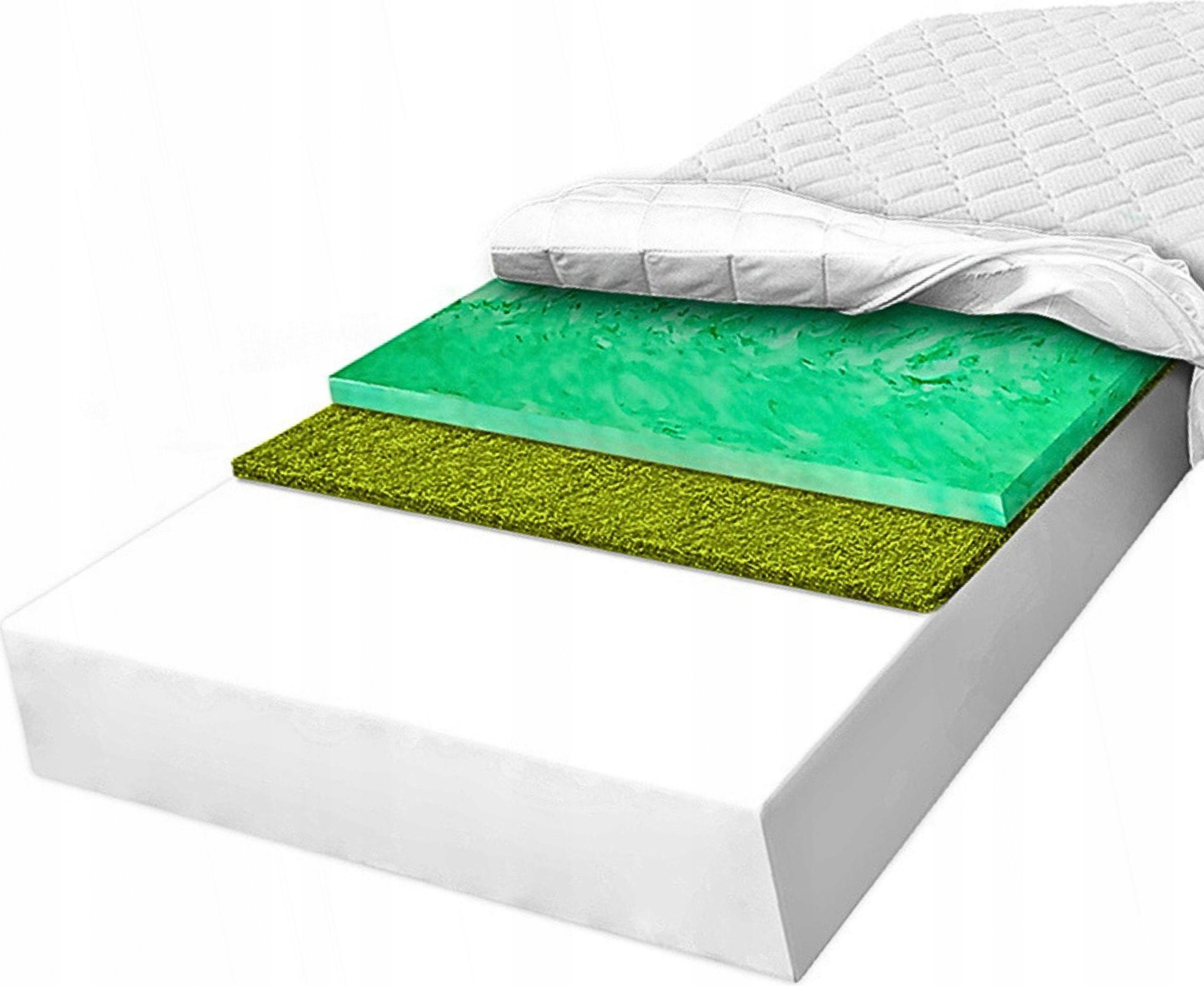 Materac piankowy 110x190 trawa morska sprężysty Materace z Gór 10 cm H1 H2