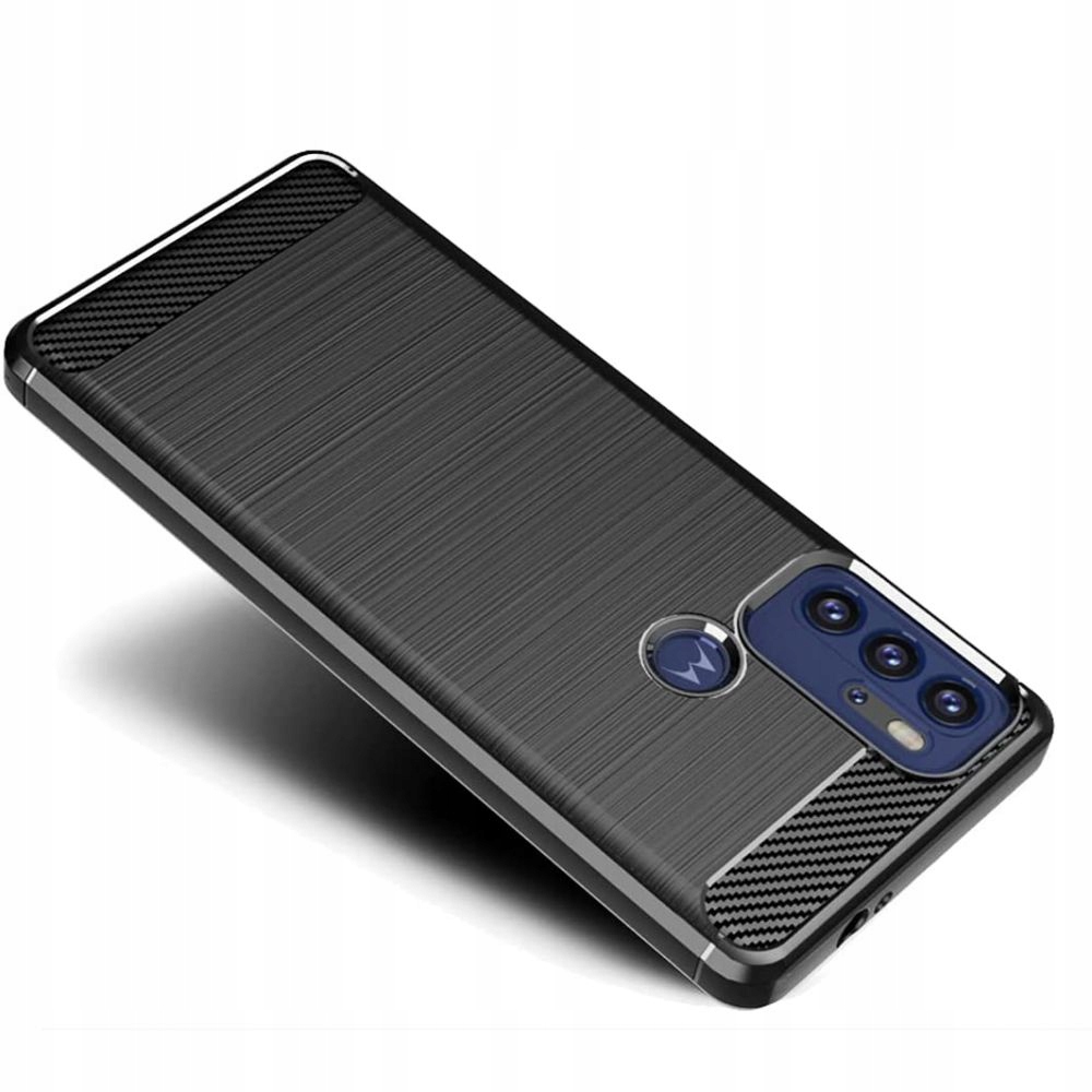 ETUI CASE PANCERNE CARBON DO MOTO G60S + SZKŁO Kolor czarny