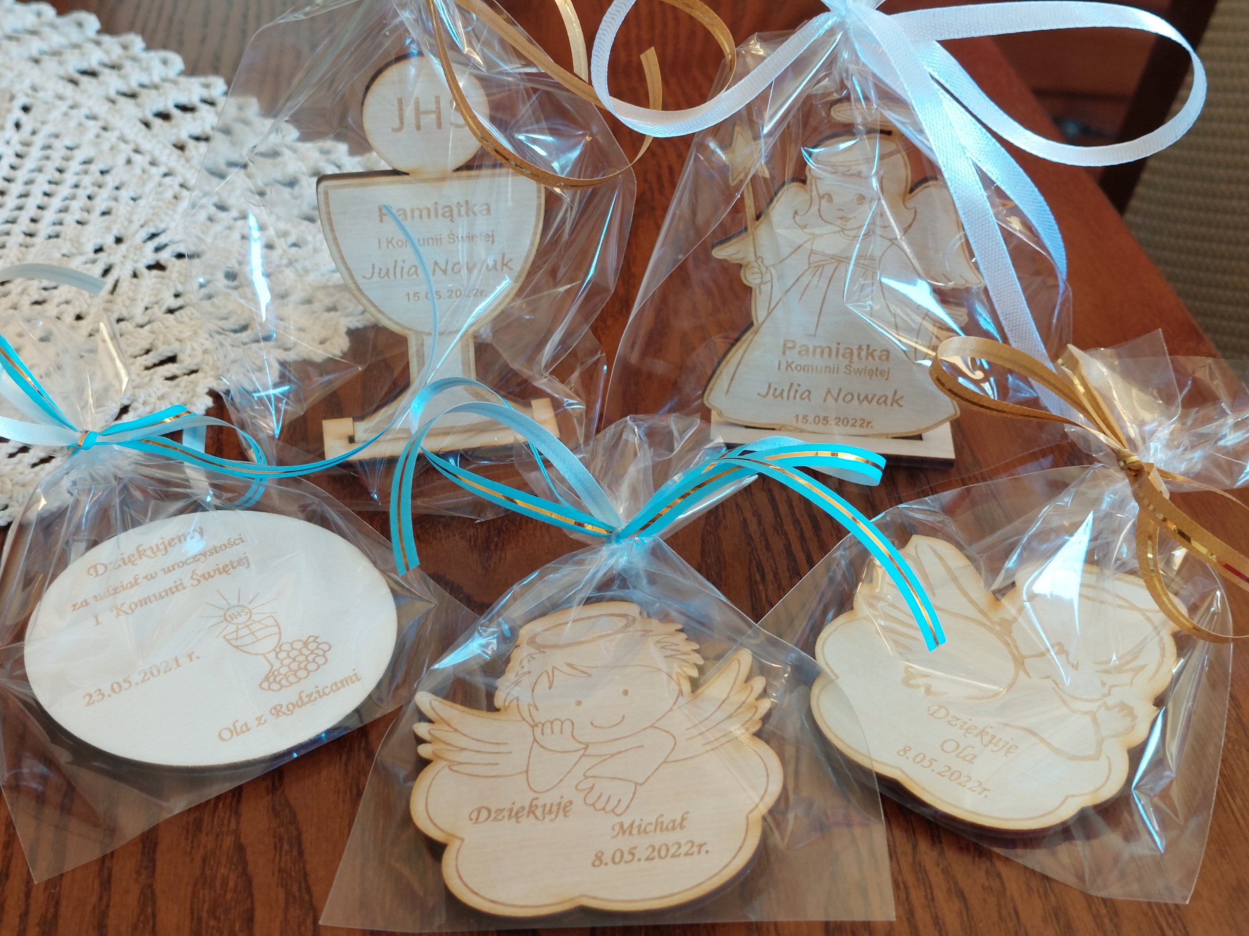 10X PODZIĘKOWANIE GOŚCI KOMUNIA CHRZEST- STOJACZEK Okazje komunia