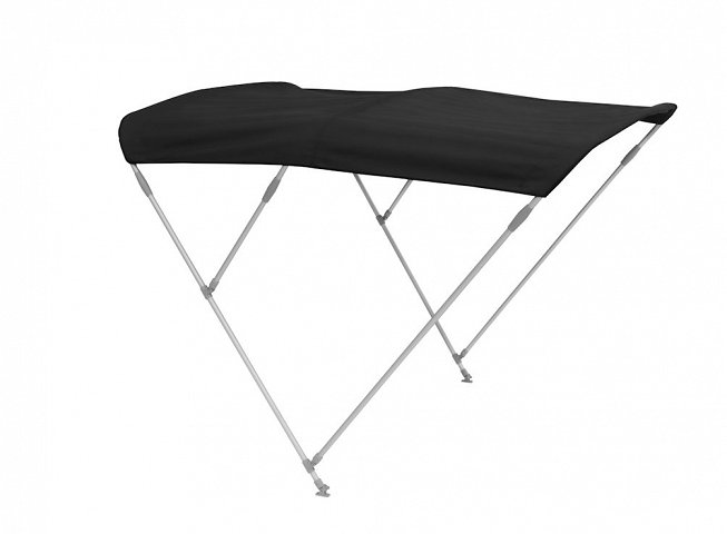 Jachtařský přístřešek Bimini Baldachýn Ev černý 150 cm 3 ramena