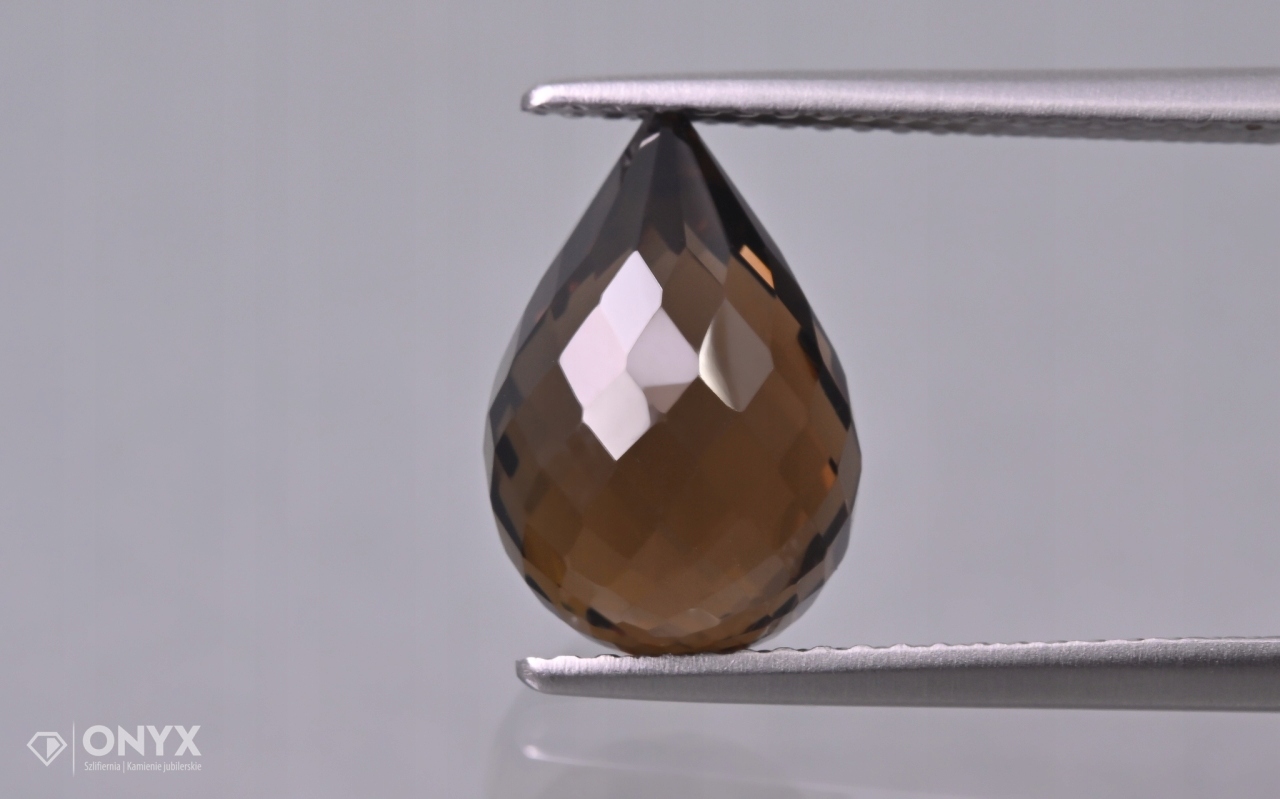 Medový křemen fazetovaný sopel 12x8 mm