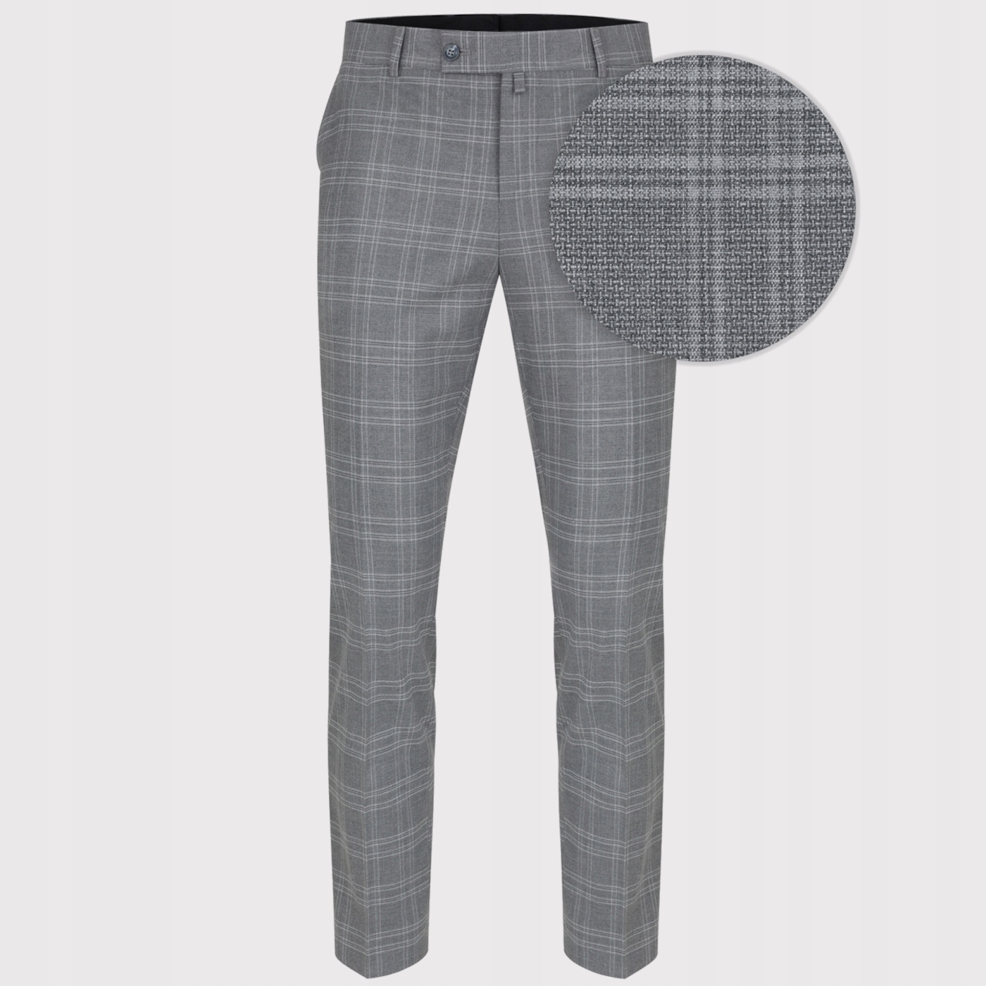 Šedé kostkované oblekové kalhoty Slim Fit Pako Lorente 188/108