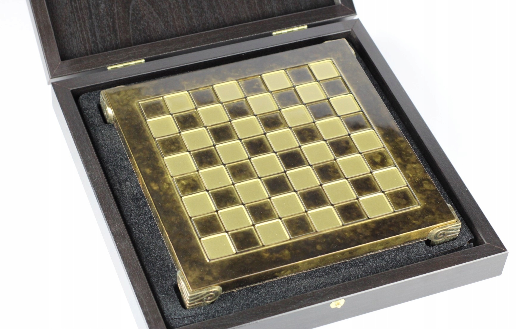 PIĘKNE SZACHY METALOWE MOSIĘŻNE na PREZENT Waga produktu z opakowaniem jednostkowym 0.15 kg