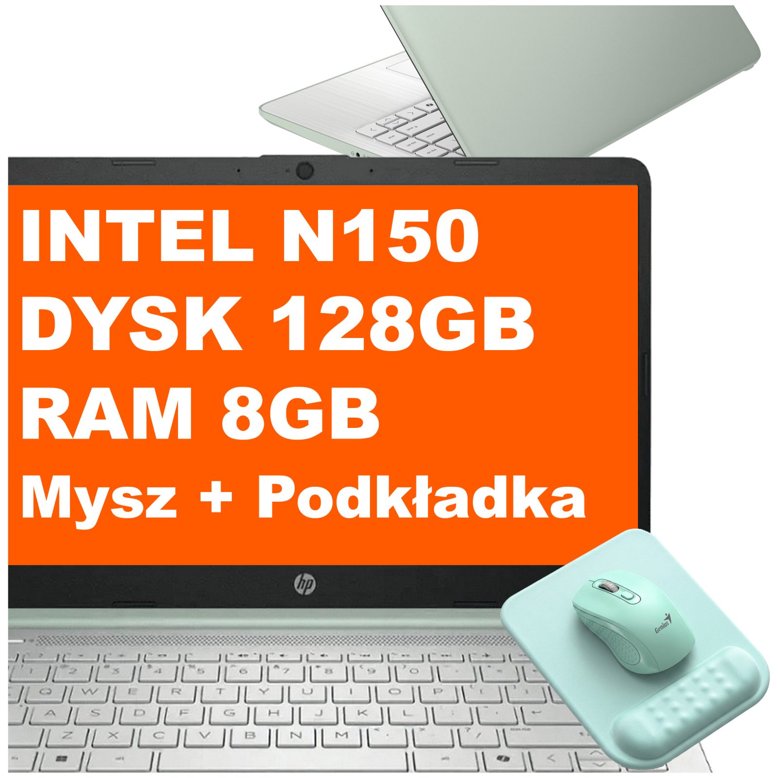 Laptop Hp 14-DQ Intel N 8GB 128GB Intel Graphics Hd Mysz Podkładka Win 11