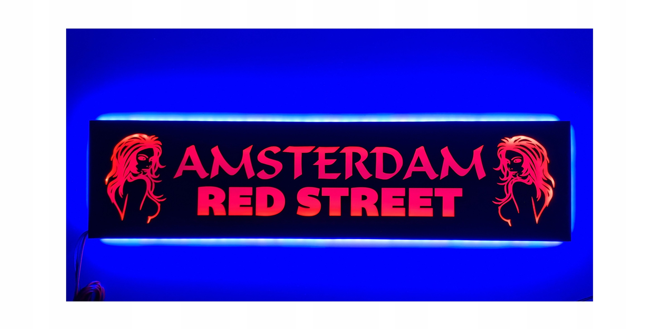 Led tabuľa Amsterdam Red Street nad posteľ s podsvietením kabíny Tir Lkw