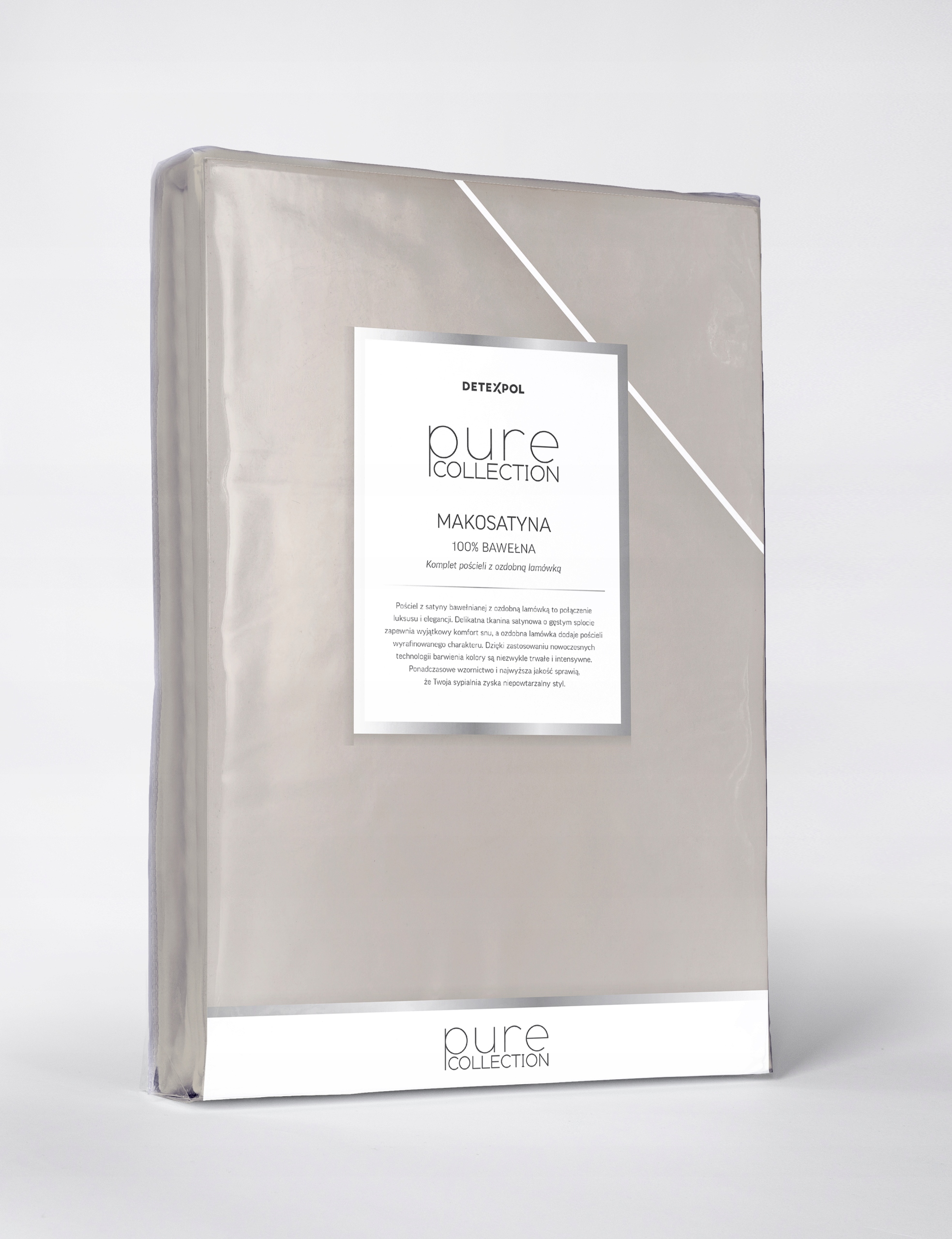 Povlečení Pure 140x200 Makosatina s Bizou Béžová