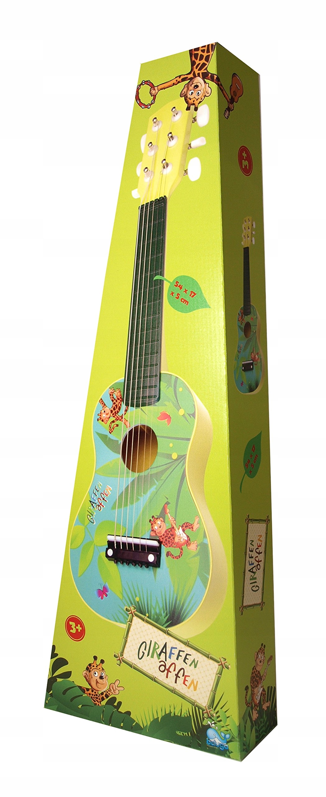 GITARA MAŁPA ŻYRAFA MUZYKA ROZWÓJ ZABAWA INSTRUMENT 67003 BELUGA SPIELWAREN Marka Beluga