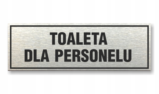 Tabliczka z taśmą OPA-69 - TOALETA DLA PERSONELU
