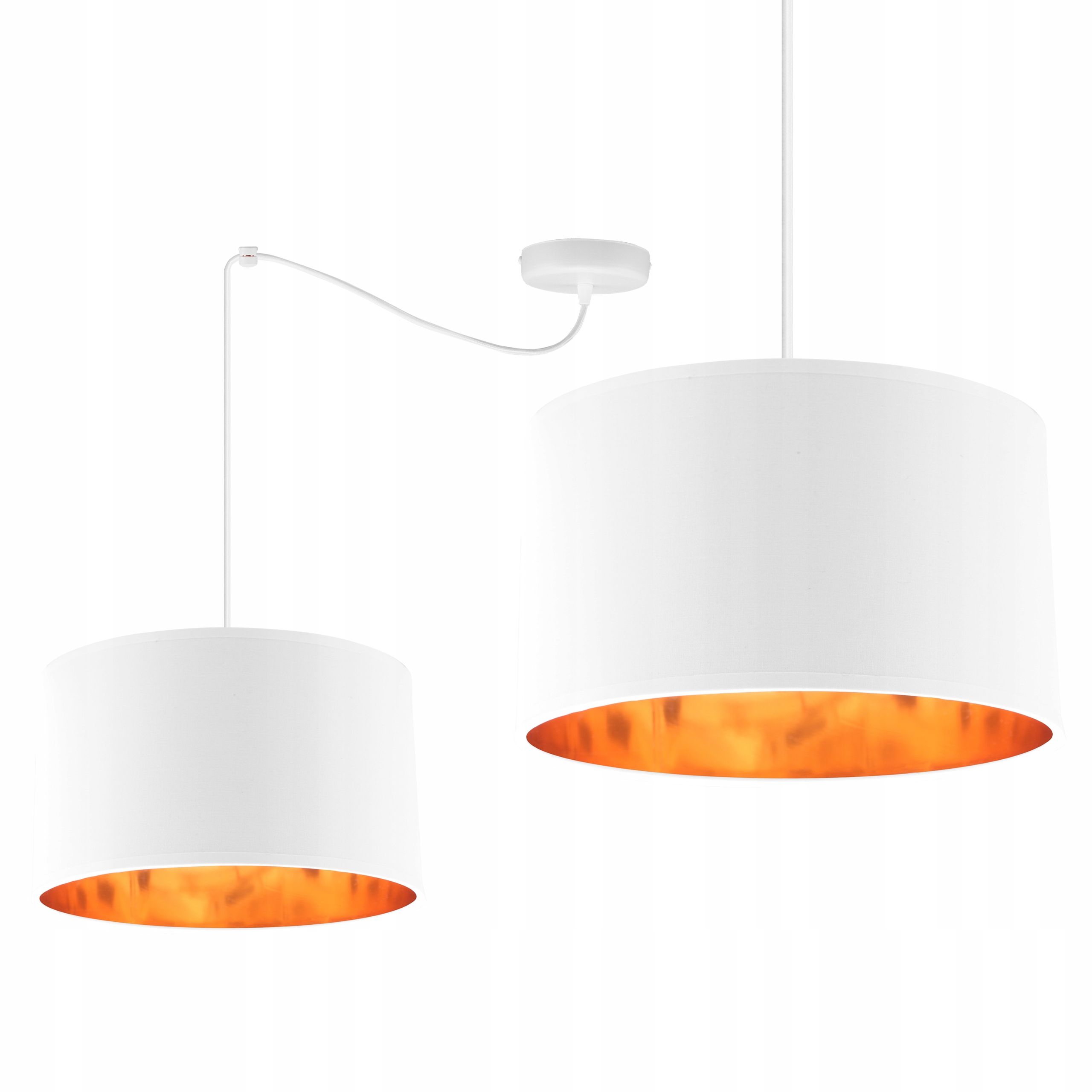 

Lampa Wisząca Pająk Żyrandol Złoty Środek Led