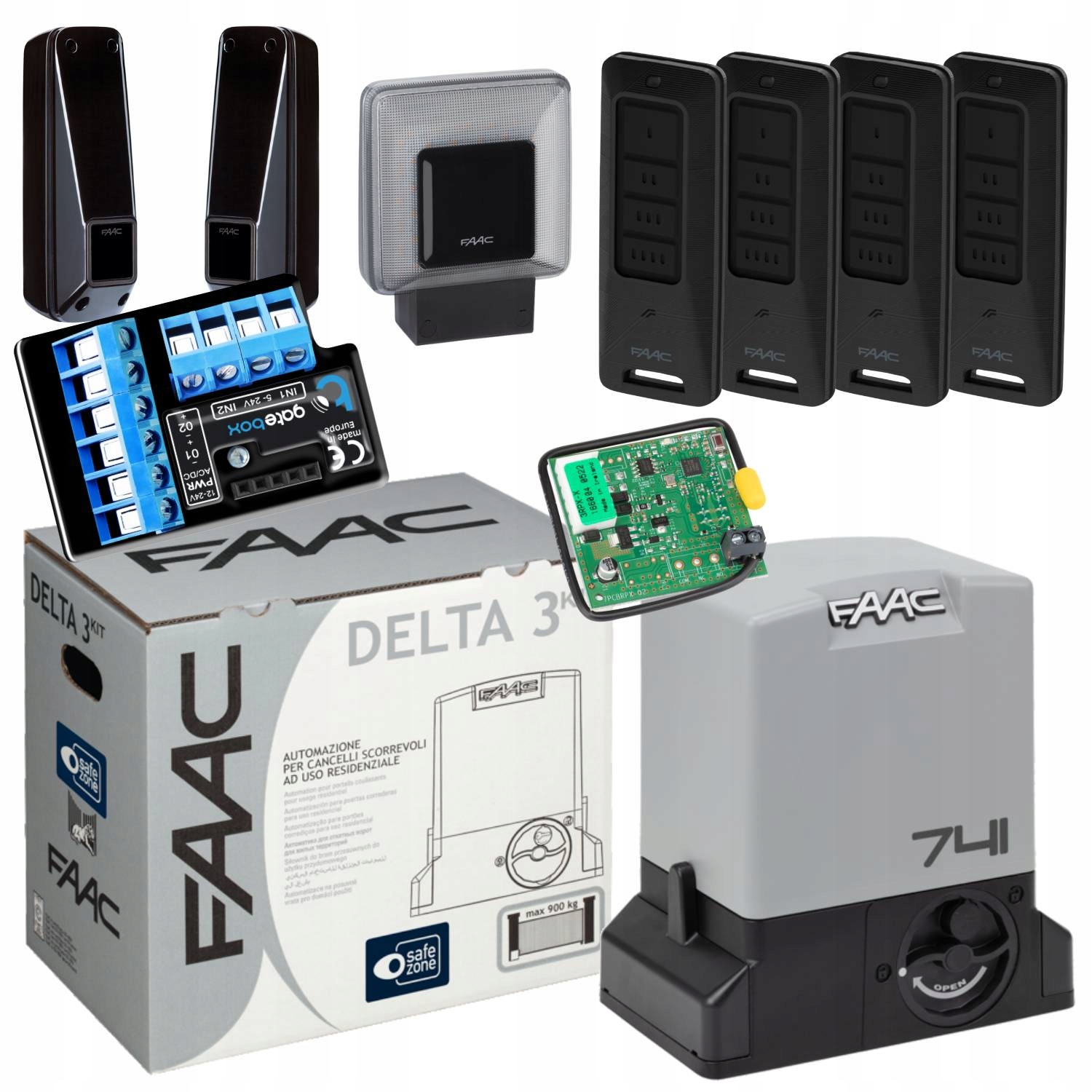 Faac DELTA3+ Modul WiFi Lampa+ Pilot XT4 Fds 4ks pohon posuvné brány