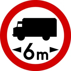 Znak B-17 Zakaz wjazdu pojazdów o długości -Folia