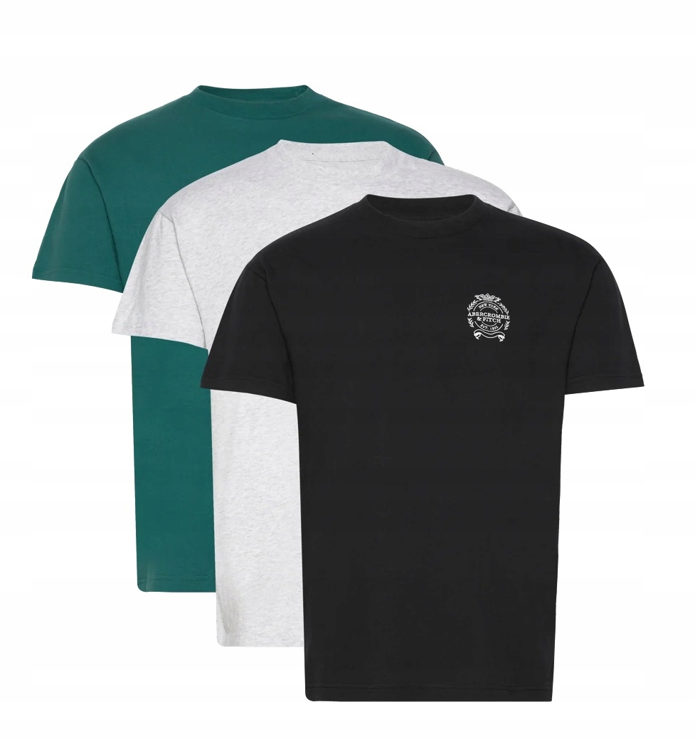 3x tričko Abercrombie&Fitch tričko XL 3PAK 3-pack